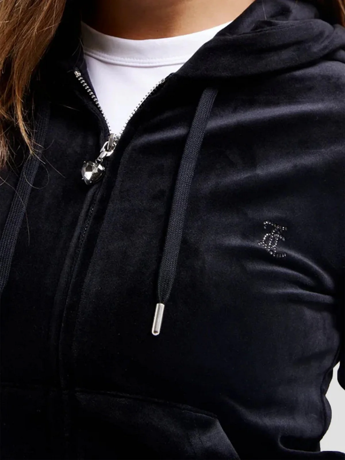 JUICY COUTURE Felpa Donna Jewel Robertson Hoodie VIJB80411WPFJ00 Nero - Image 2