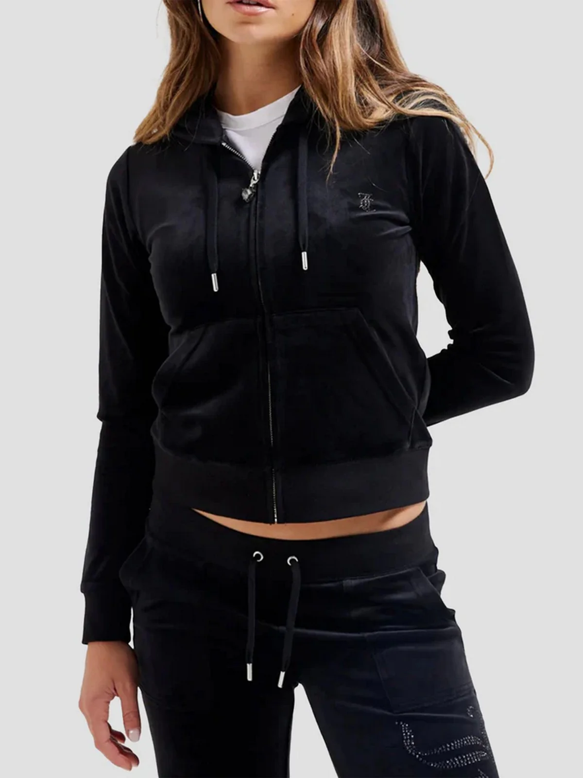JUICY COUTURE Felpa Donna Jewel Robertson Hoodie VIJB80411WPFJ00 Nero - Image 3