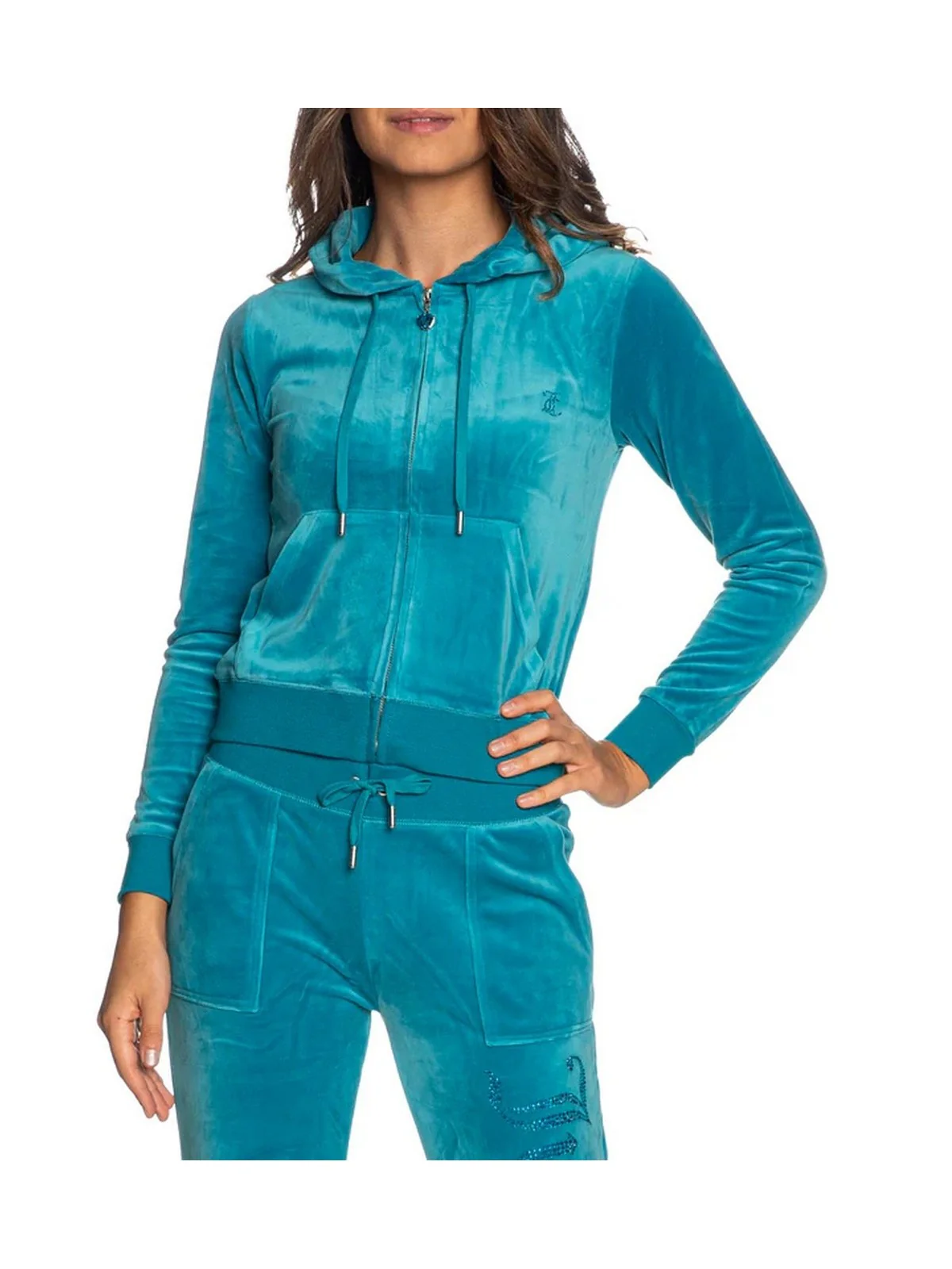 JUICY COUTURE Felpa Donna Jewel Robertson Hoodie VIJB80411WPFJA7 Blu - Image 2