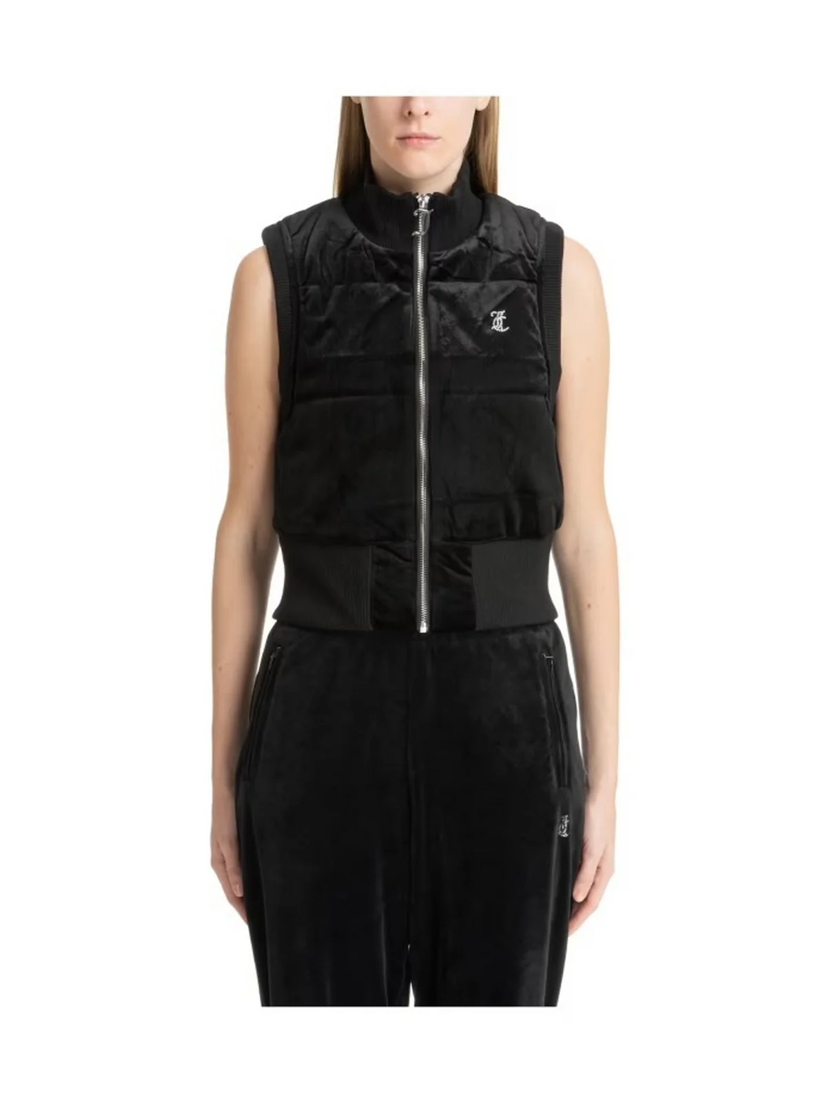 JUICY COUTURE Gilet Donna Thunder 00S Velour Gilet VIJH80456WPFJ00 Nero - Image 2