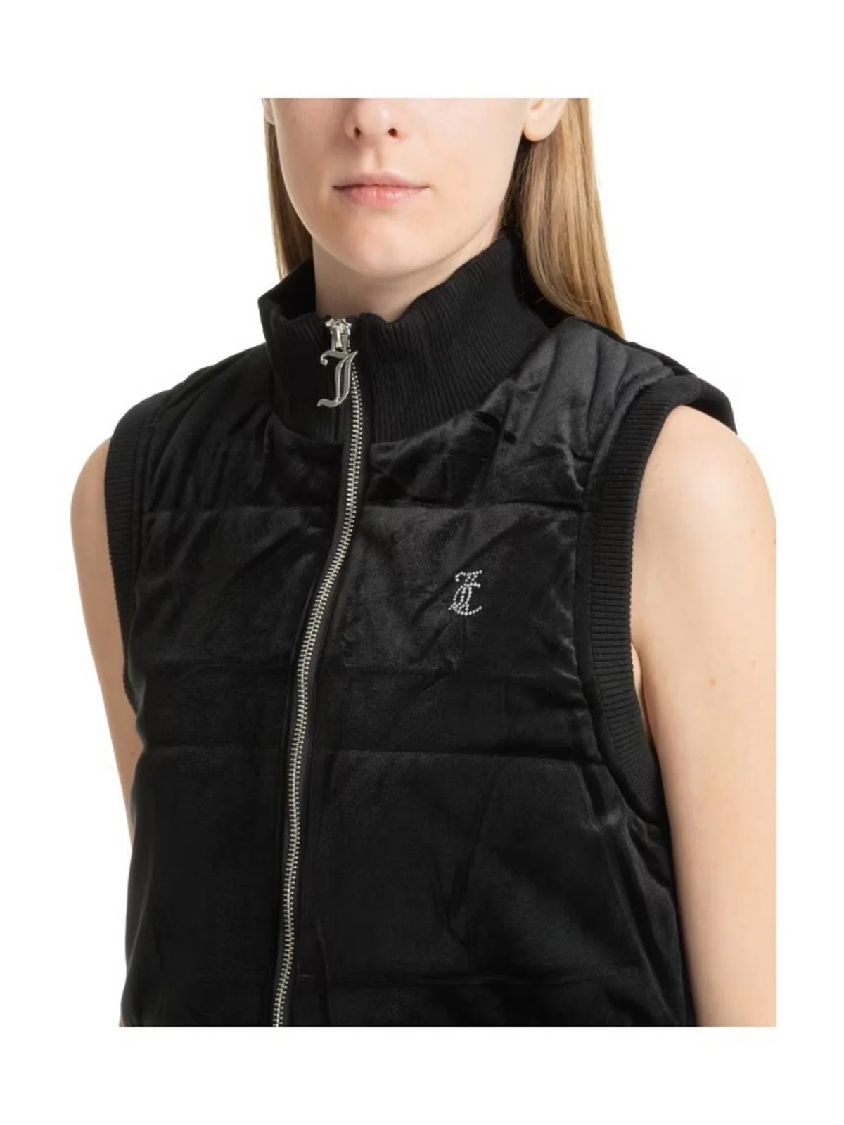 JUICY COUTURE Gilet Donna Thunder 00S Velour Gilet VIJH80456WPFJ00 Nero - Image 4