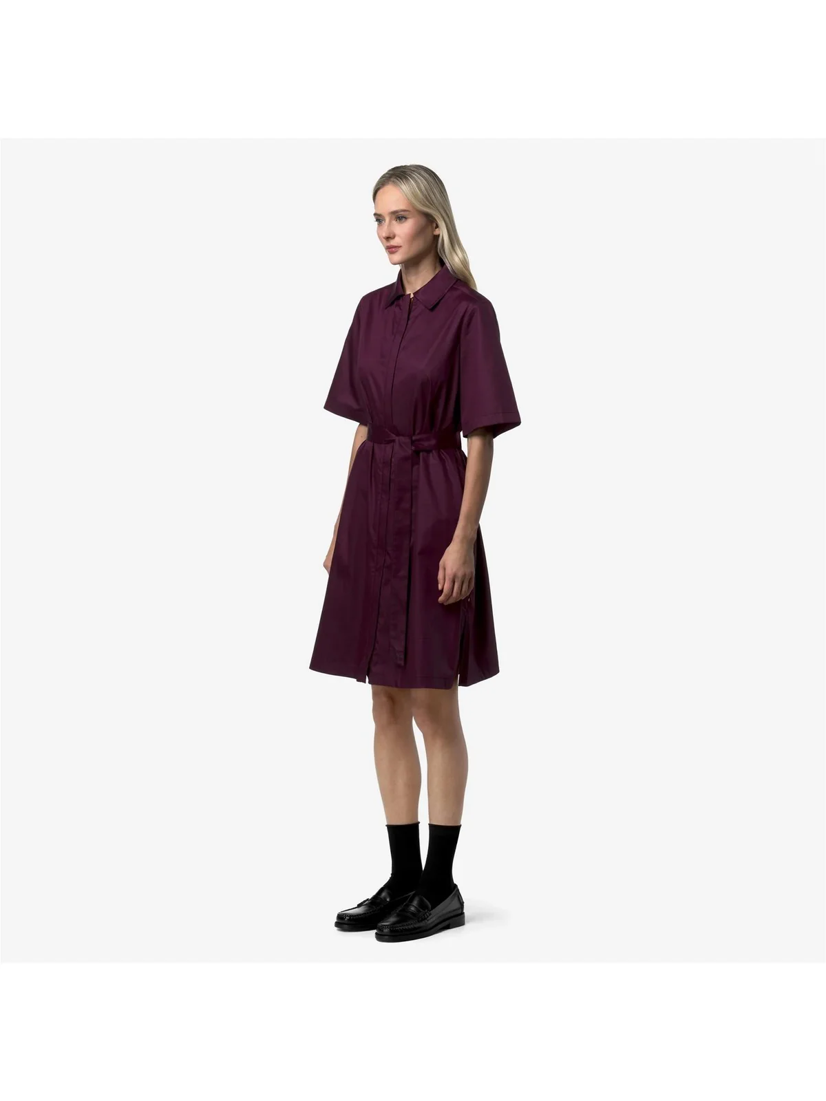 K-WAY Abito Donna NOUAILLE SHINY COTTON K2147IW 345 Violet Mauve Wine - Image 3