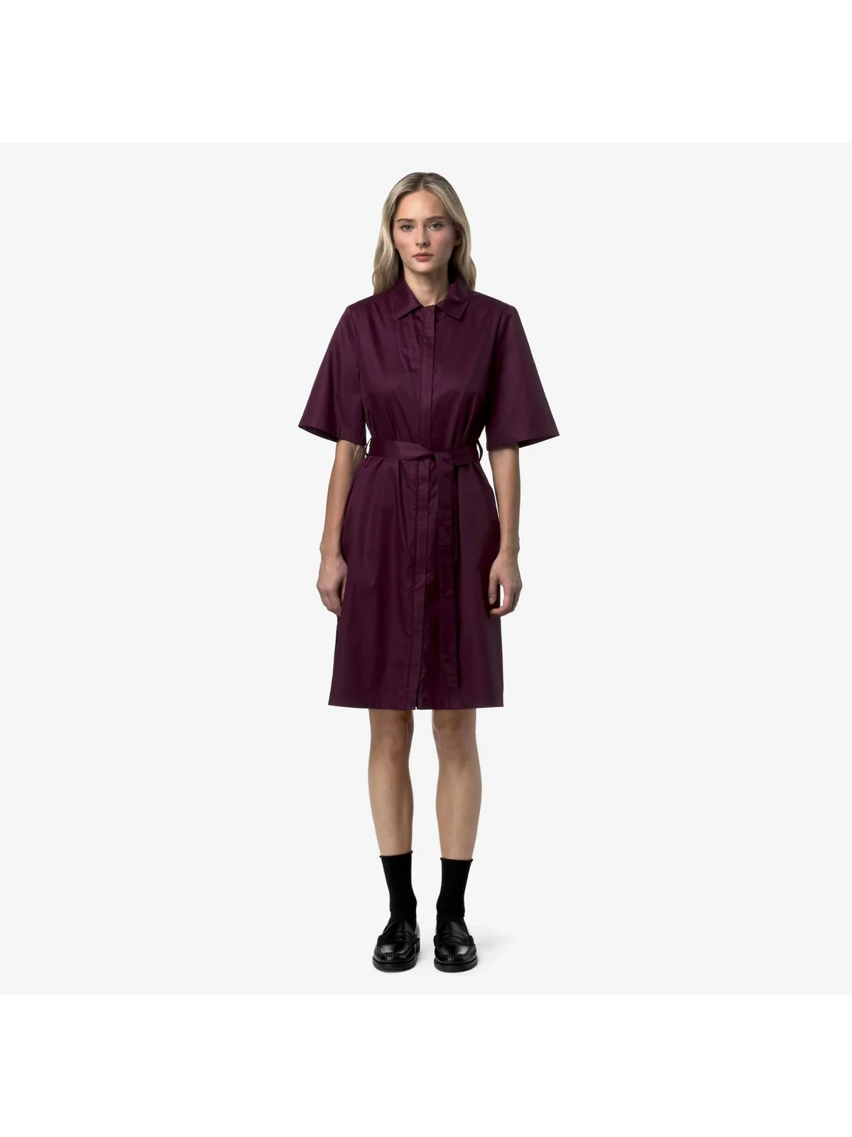 K-WAY Abito Donna NOUAILLE SHINY COTTON K2147IW 345 Violet Mauve Wine - Image 4