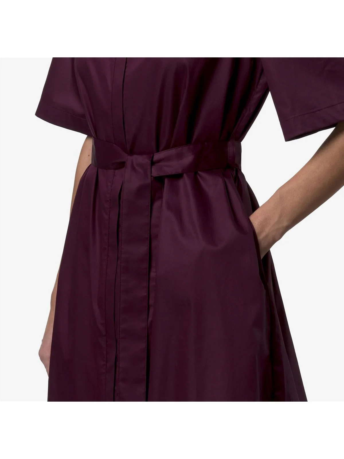 K-WAY Abito Donna NOUAILLE SHINY COTTON K2147IW 345 Violet Mauve Wine - Image 5