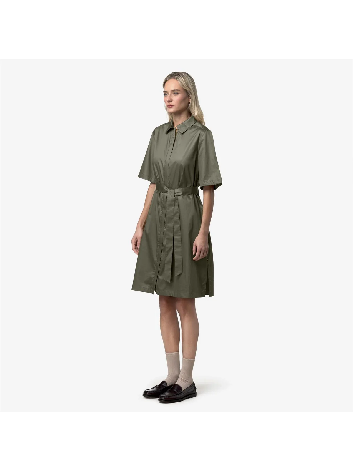 K-WAY Abito Donna NOUAILLE SHINY COTTON K2147IW V15 Green Lichen - Image 3
