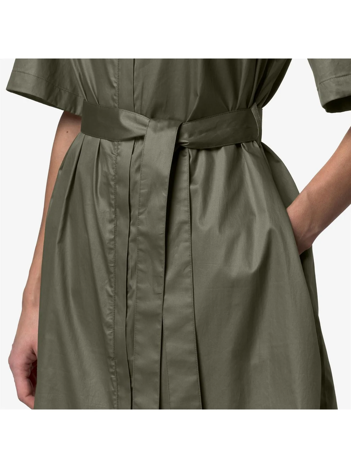 K-WAY Abito Donna NOUAILLE SHINY COTTON K2147IW V15 Green Lichen - Image 5