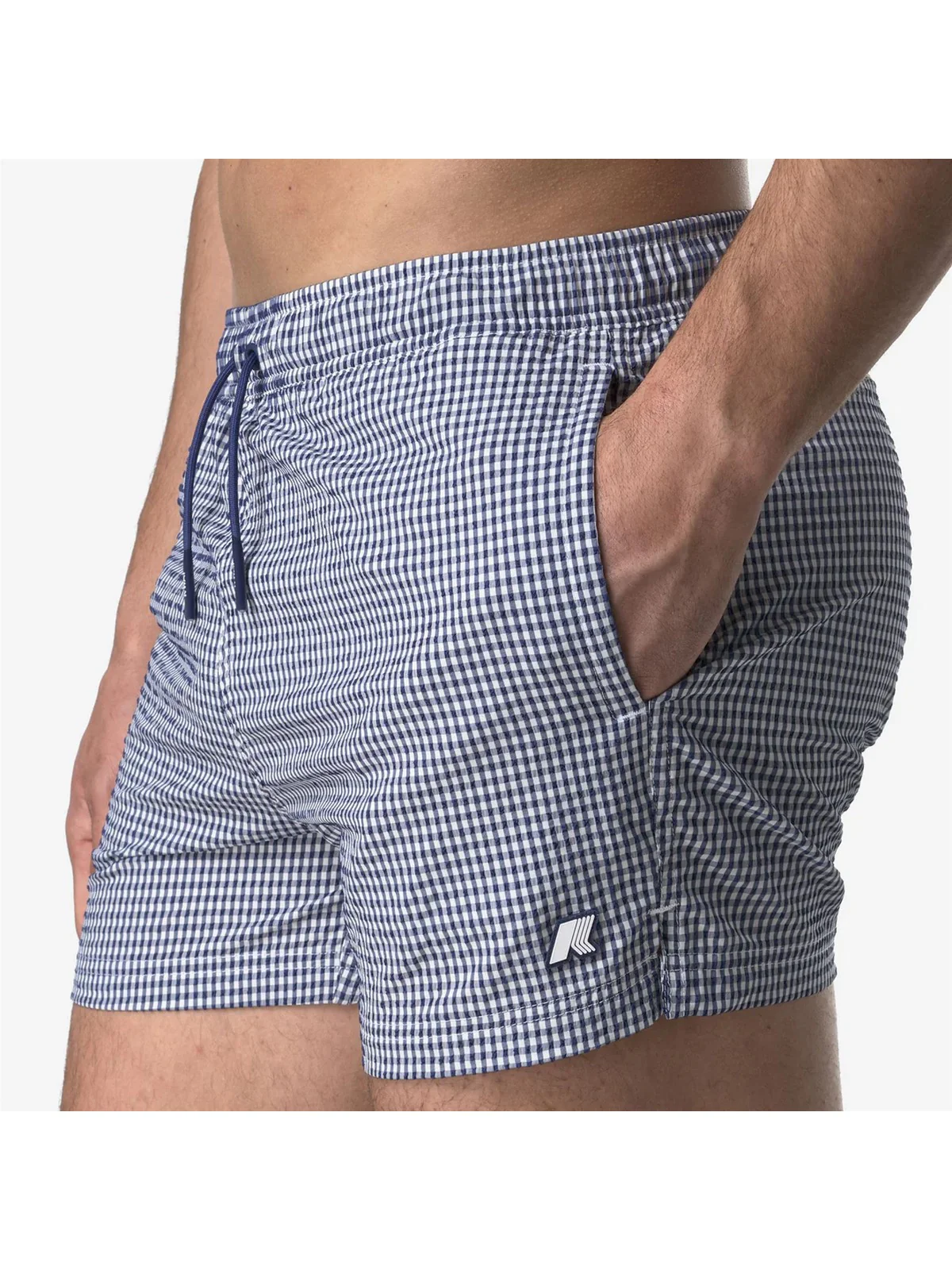 K-WAY Costume da bagno Uomo HAZEL CHECK BEACH K8141LW B0J Bianco - Image 4