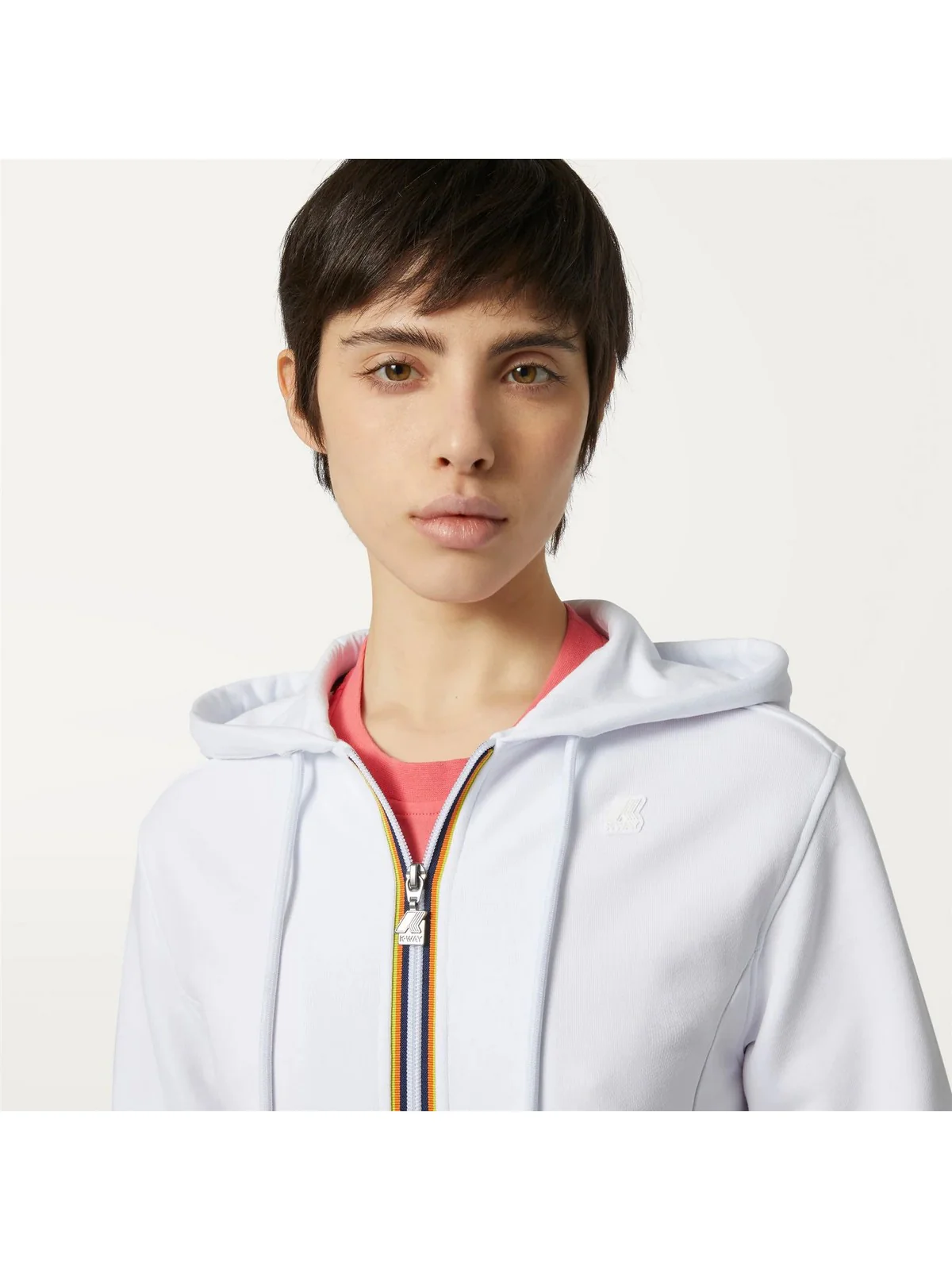 K-WAY Felpa Donna Deline K8122IW 001 Bianco - Image 3