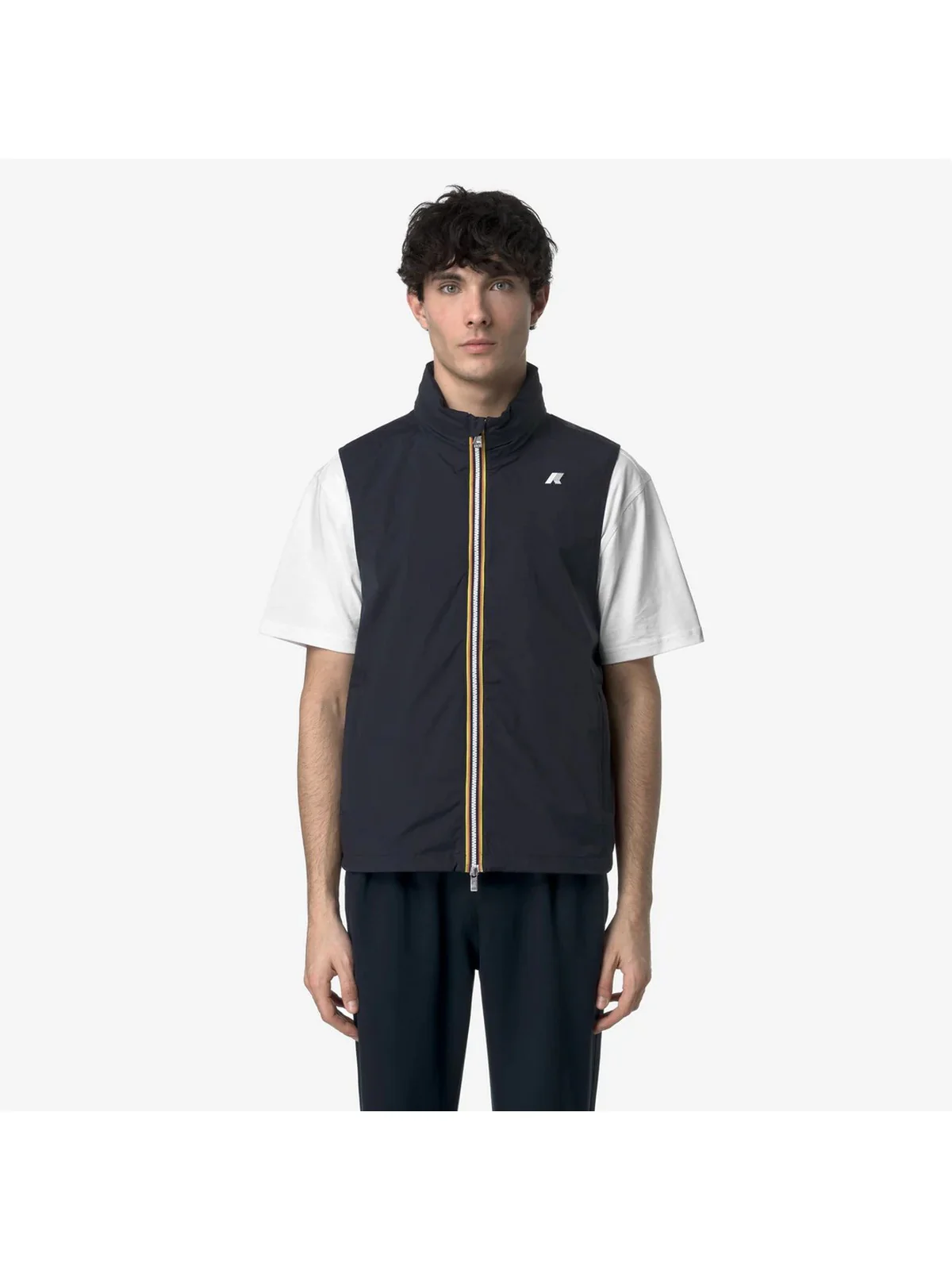 K-WAY Gilet Uomo Valen Stretch Nylon Jersey K3123TW K89 BLUE DEPTH - Image 5