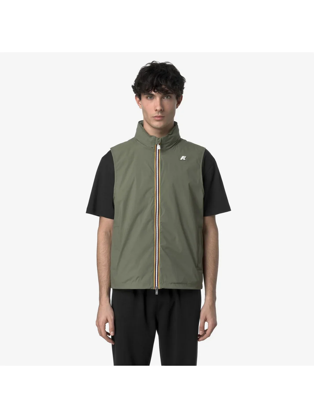 K-WAY Gilet Uomo Valen Stretch Nylon Jersey K3123TW V15 Verde - Image 2