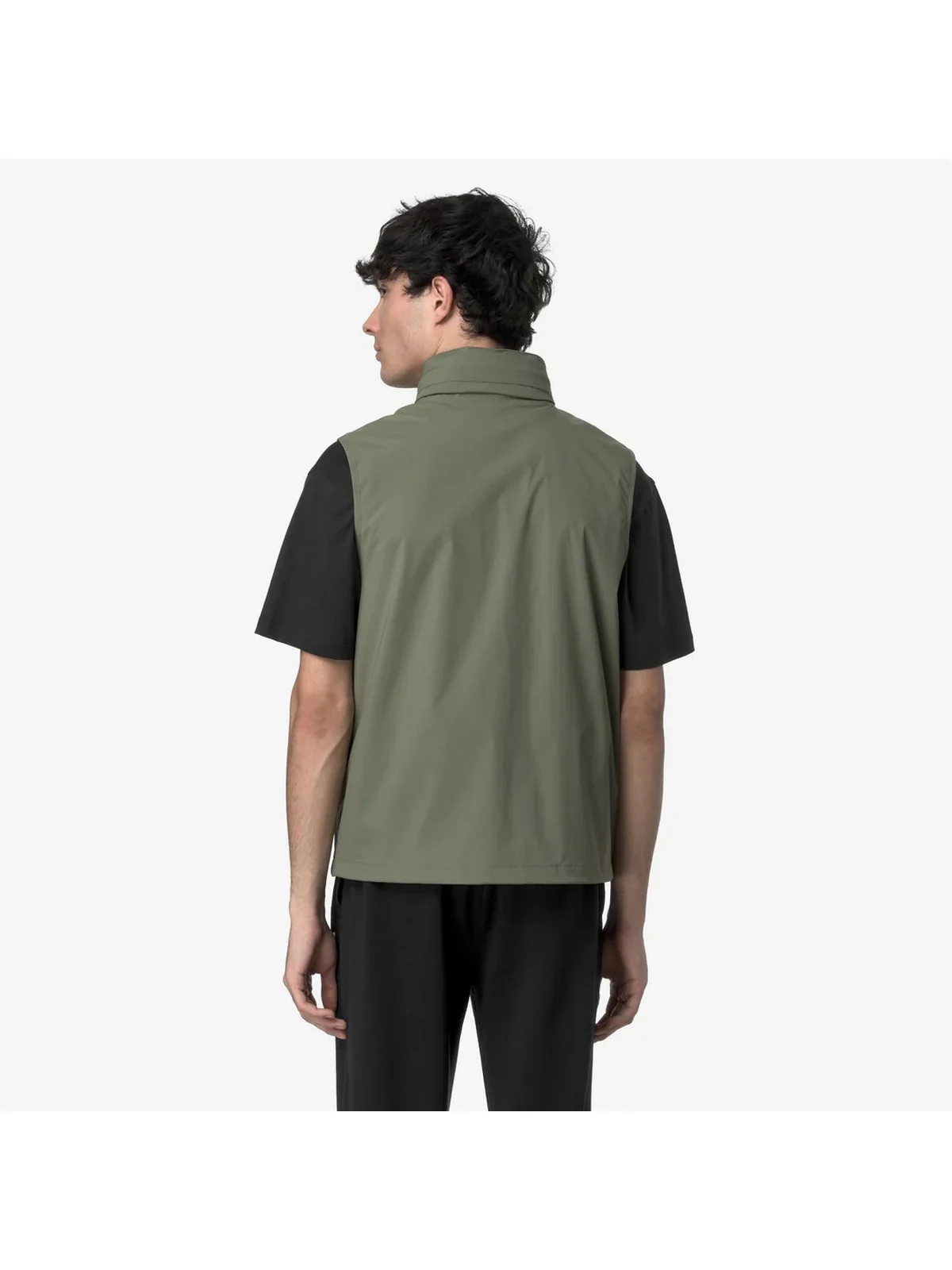 K-WAY Gilet Uomo Valen Stretch Nylon Jersey K3123TW V15 Verde - Image 4