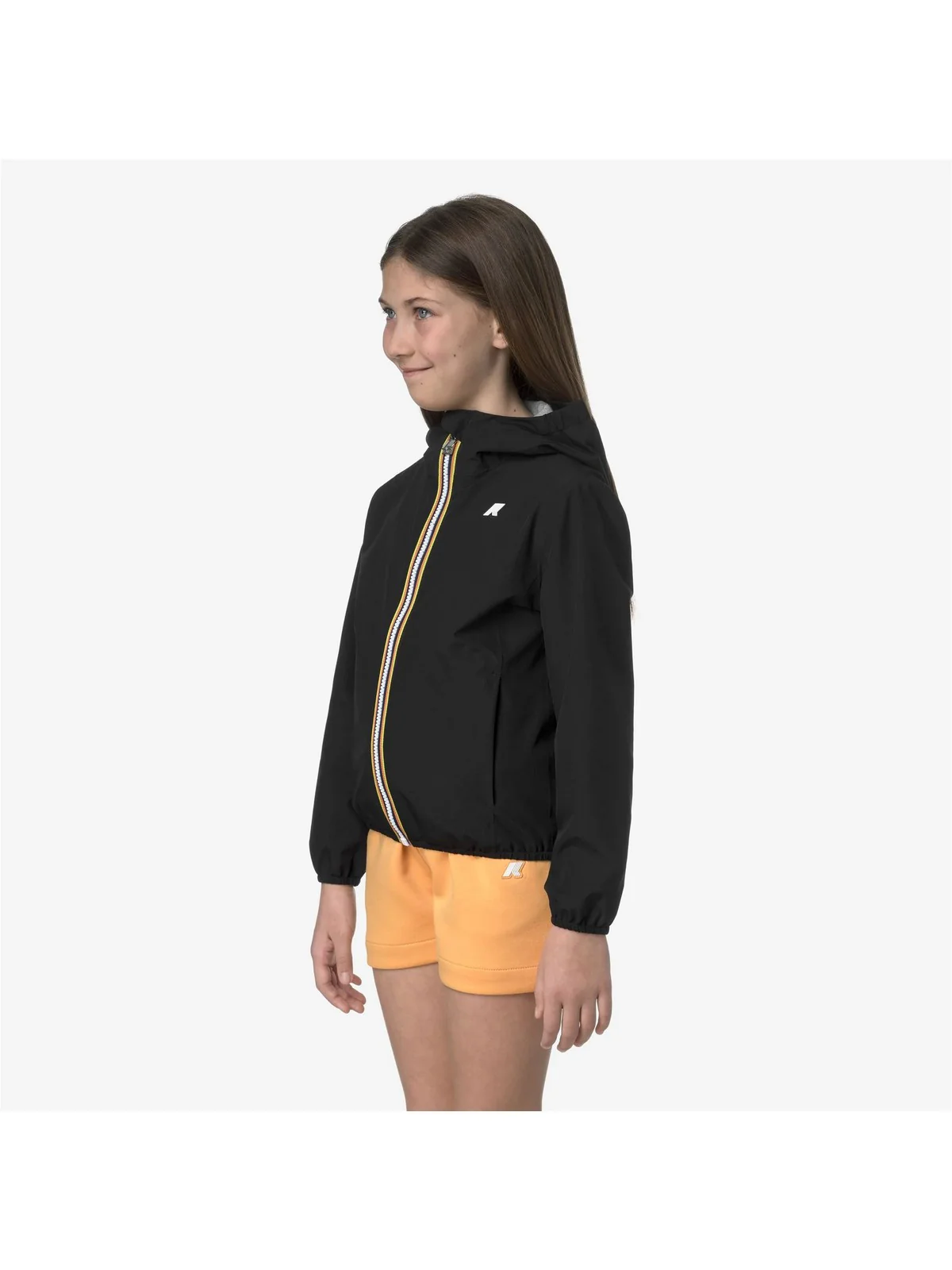 K-WAY KIDS Giubbino Bambine e ragazze P. LILY STRETCH POLY JERSEY K2148NW USY BLACK PURE - Image 3