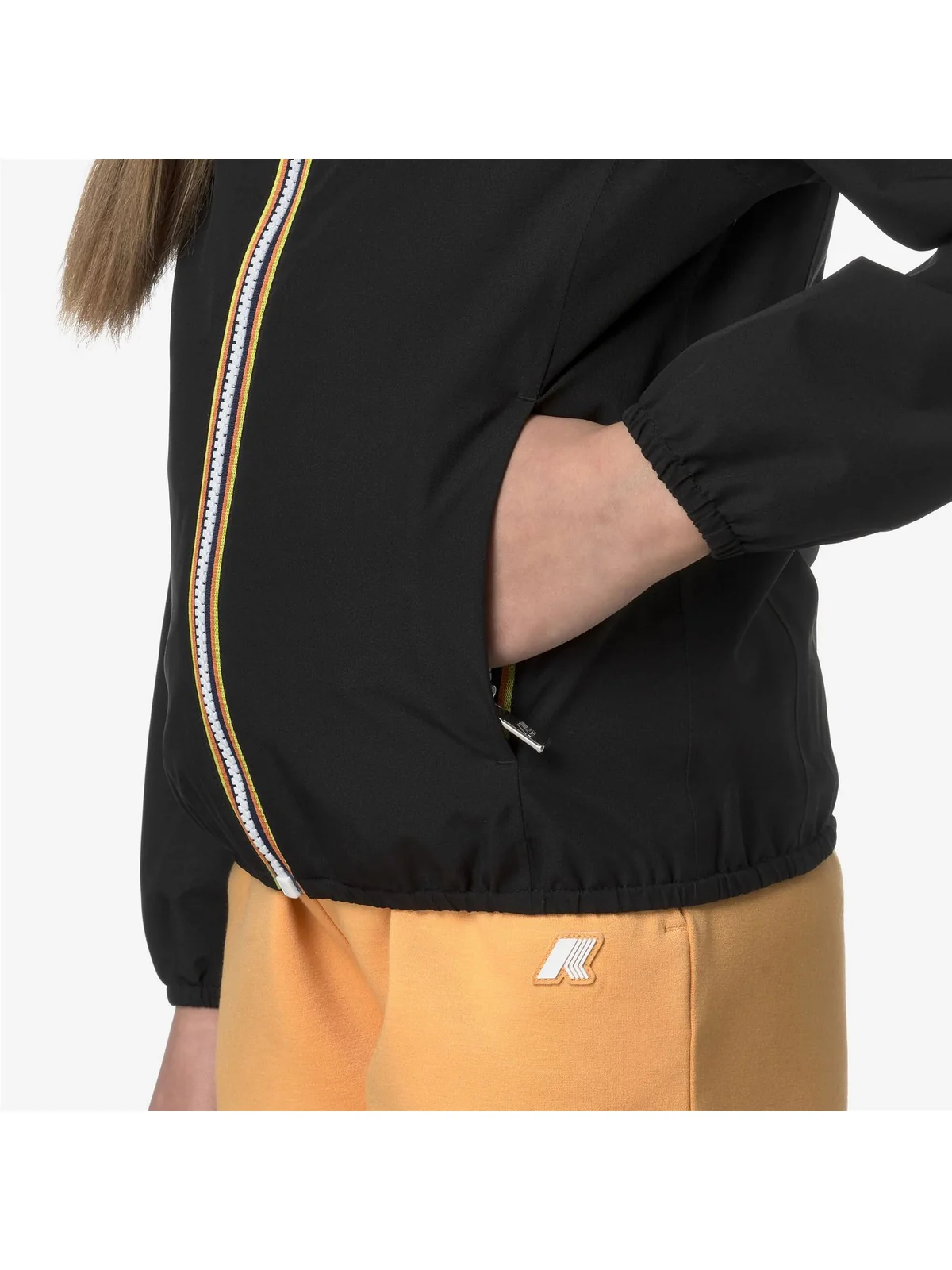 K-WAY KIDS Giubbino Bambine e ragazze P. LILY STRETCH POLY JERSEY K2148NW USY BLACK PURE - Image 5