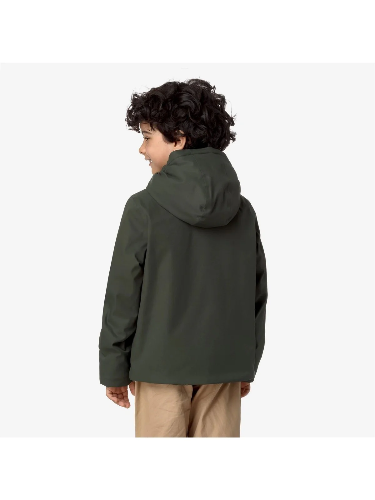 K-WAY Giubbino Bambini e ragazzi P. JACKO TWILL MARMOTTA K1128FW AL7 GREEN B-BLUE A - Image 4