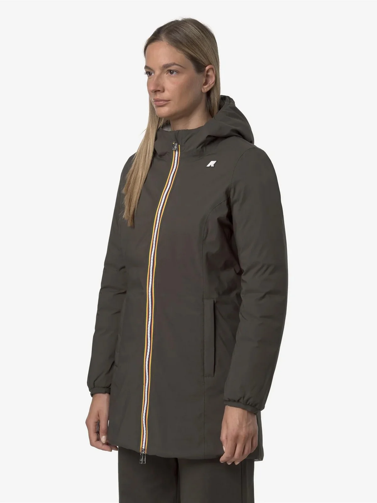 K-WAY Giubbino Donna DENISE ST THERMO DOUBLE K8134CW B42 Black Olive - Green - Image 4