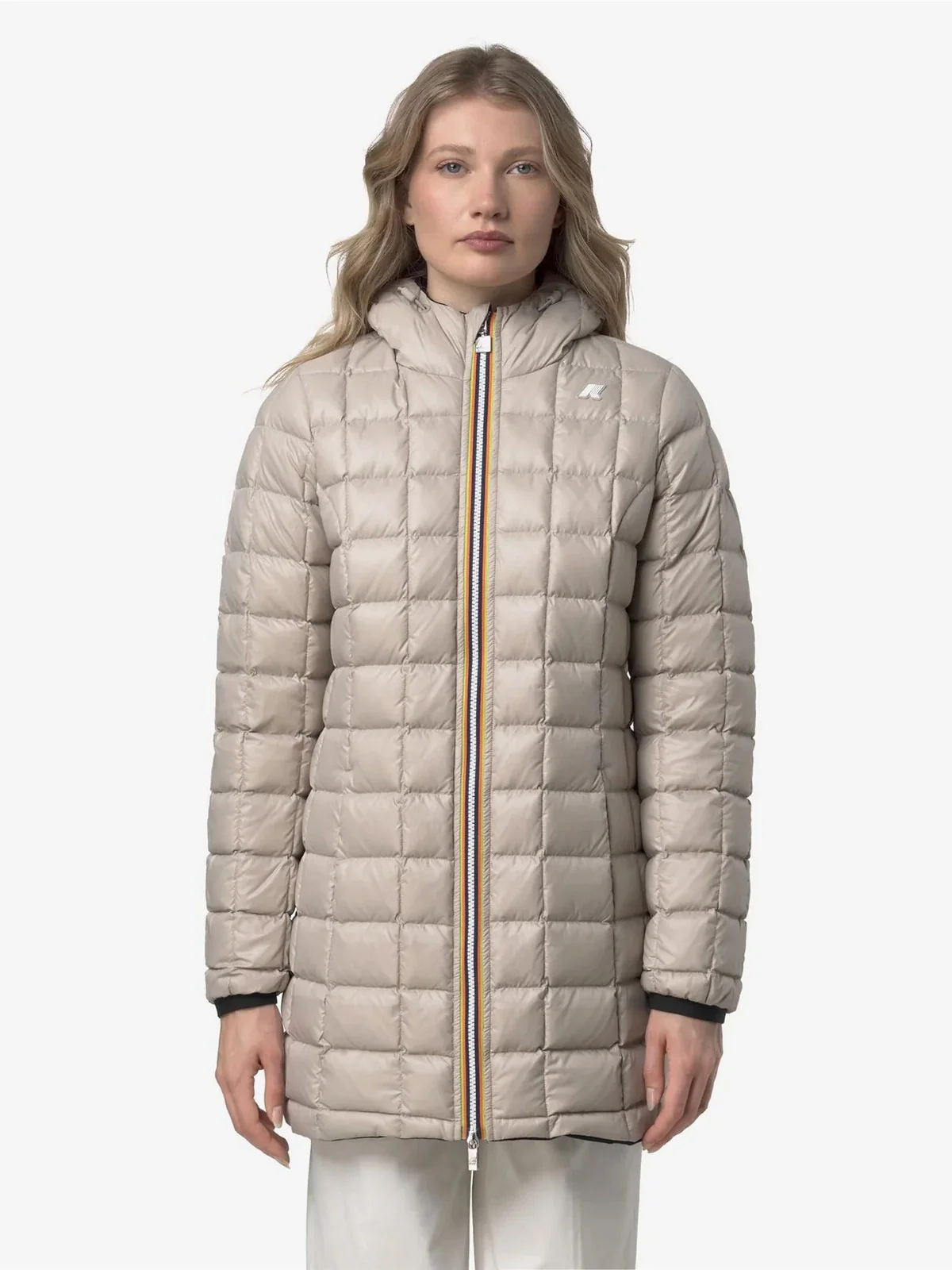 K-WAY Giubbino Donna DENISE ST THERMO DOUBLE K8134CW BC9 Black Pure - Beige C - Image 6