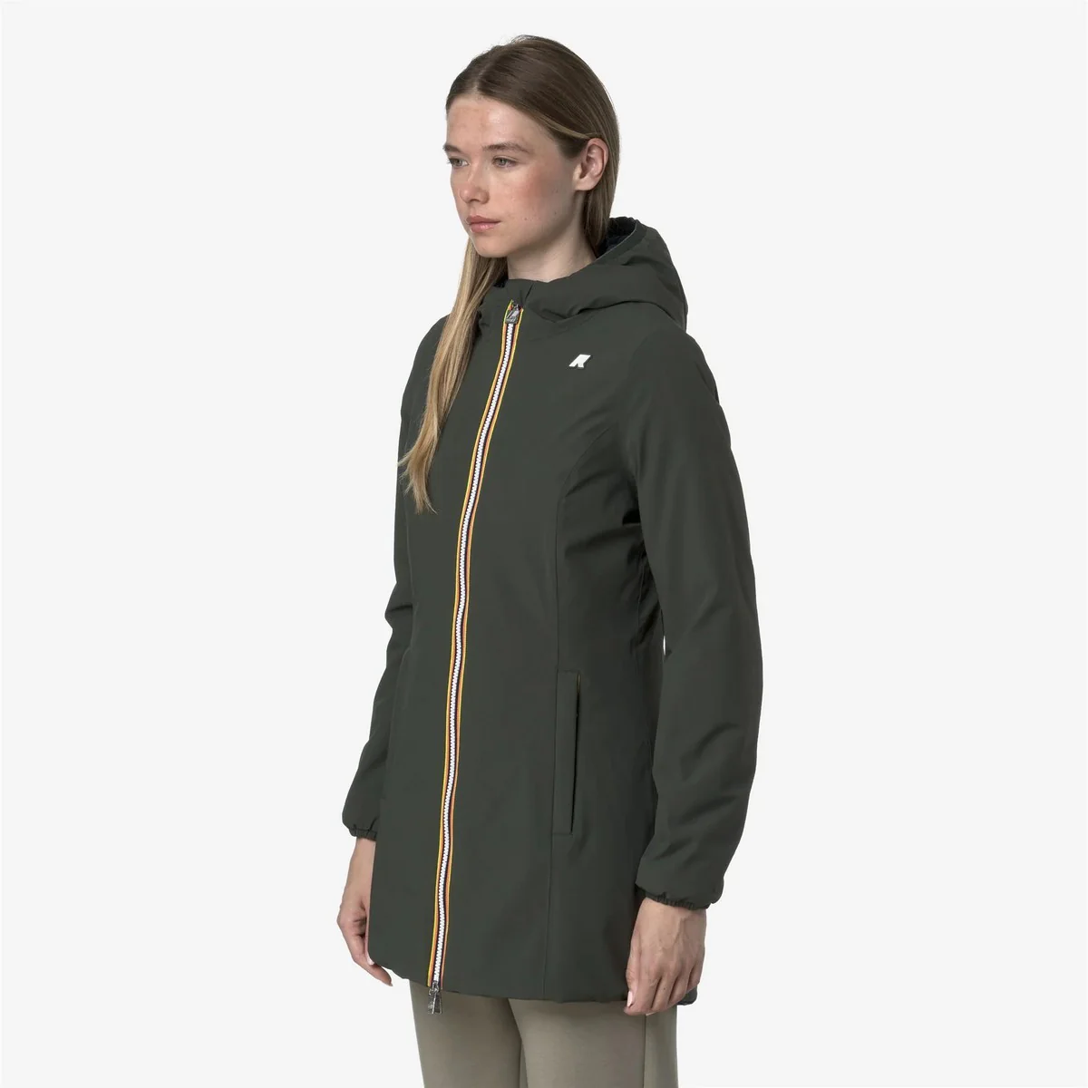 K-WAY Giubbino Donna DENISE ST WARM DOUBLE K6128UW AF0 GREEN BLACKISH-BLUE DEPTH - Image 4