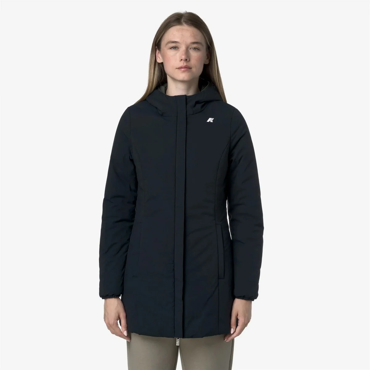K-WAY Giubbino Donna DENISE ST WARM DOUBLE K6128UW AF0 GREEN BLACKISH-BLUE DEPTH - Image 6