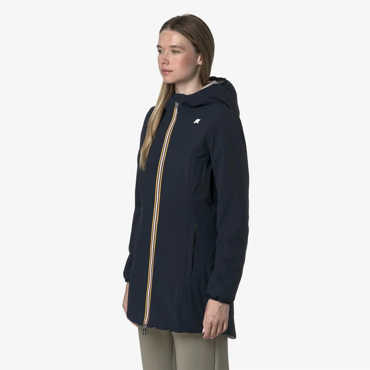 K-WAY Giubbino Donna DENISE ST WARM DOUBLE K6128UW BBC Blue Depth - Beige C - Image 4