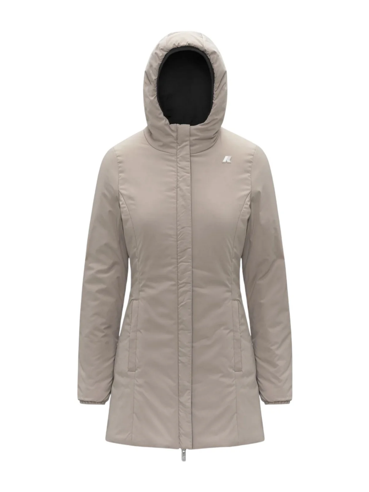 K-WAY Giubbino Donna DENISE ST WARM DOUBLE K6128UW BC9 Black Pure - Beige C - Image 2