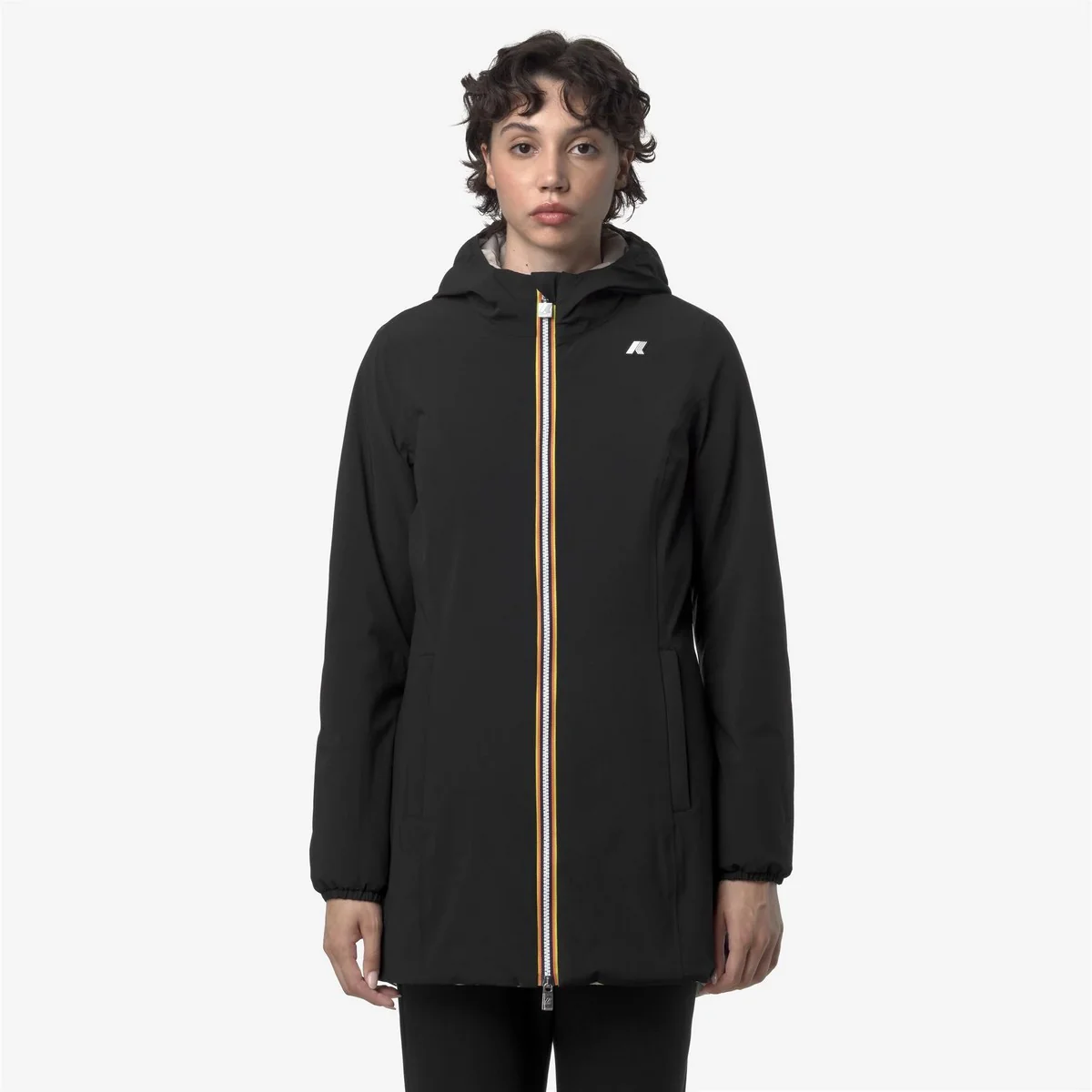 K-WAY Giubbino Donna DENISE ST WARM DOUBLE K6128UW BC9 Black Pure - Beige C - Image 5