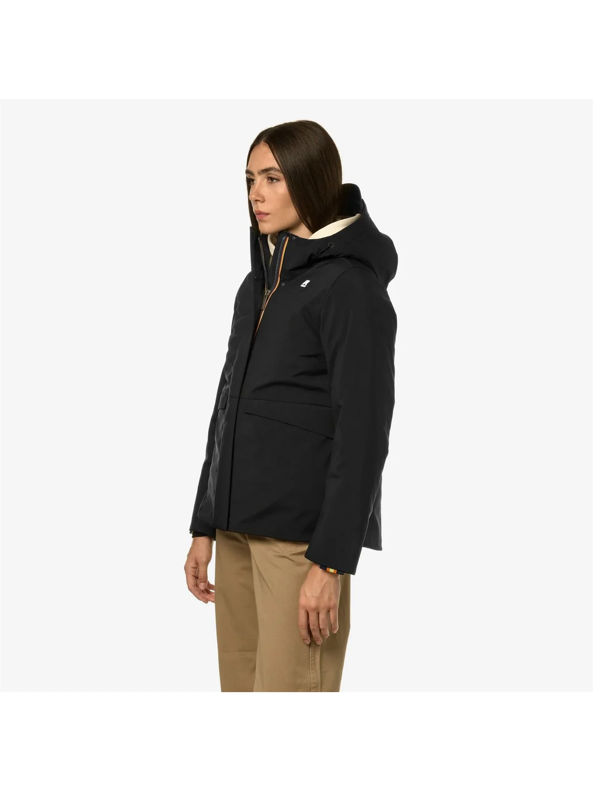 K-WAY Giubbino Donna Dorel bonded padded K71271W AMY Nero - Image 3