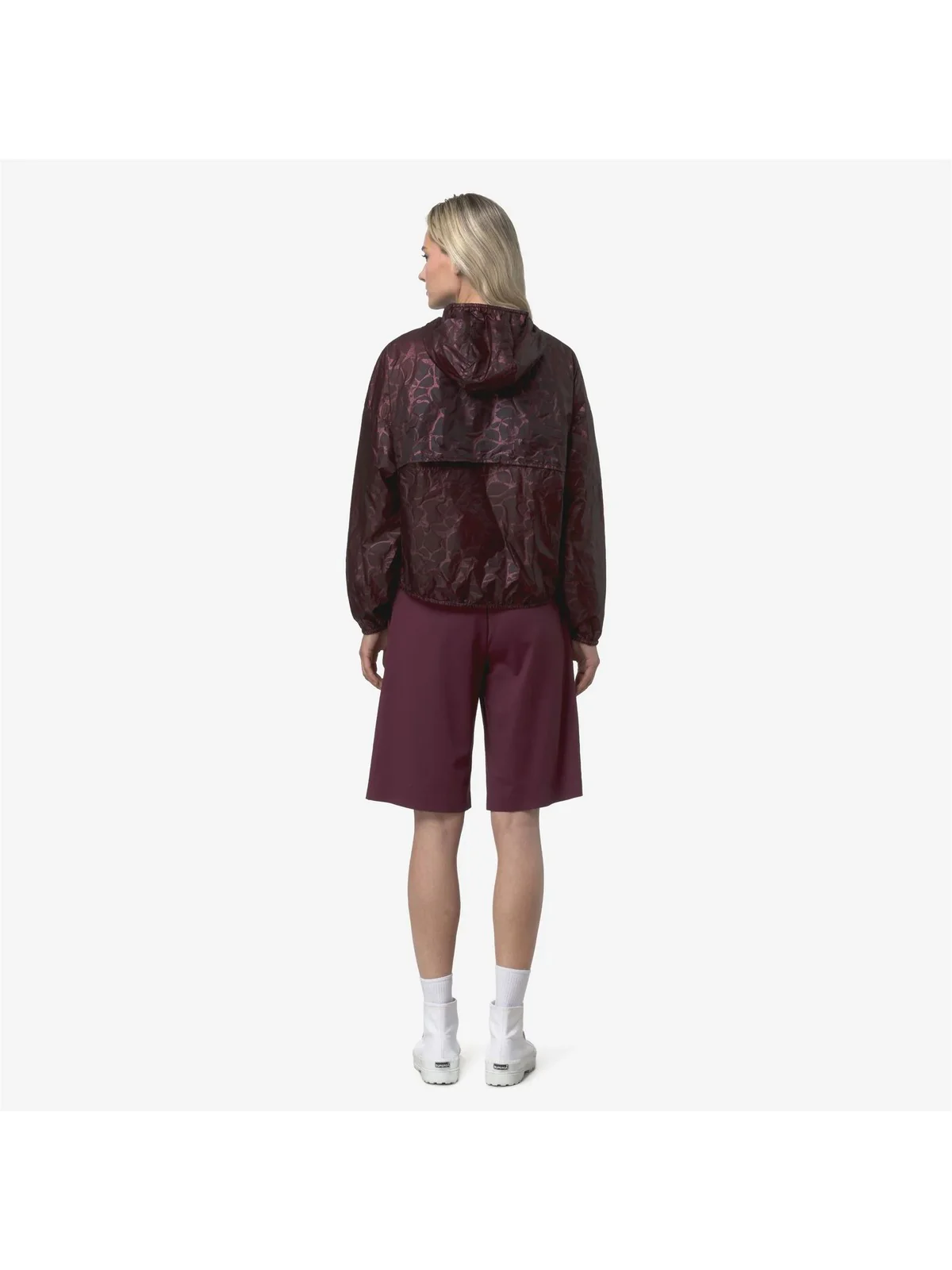 K-WAY Giubbino Donna LAURETTE SUPER LIGHT LAMI DOUB K7137JW C0Q Violet-Beige Laminat - Image 3
