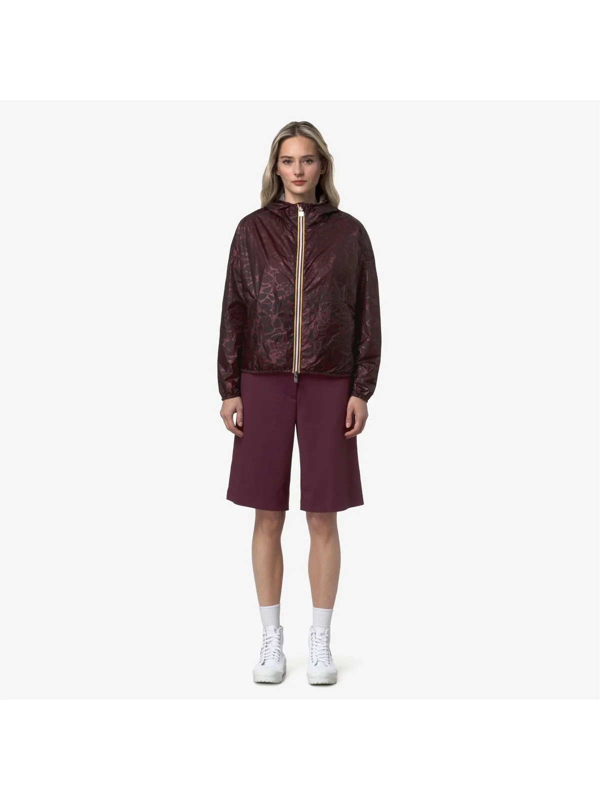 K-WAY Giubbino Donna LAURETTE SUPER LIGHT LAMI DOUB K7137JW C0Q Violet-Beige Laminat - Image 5