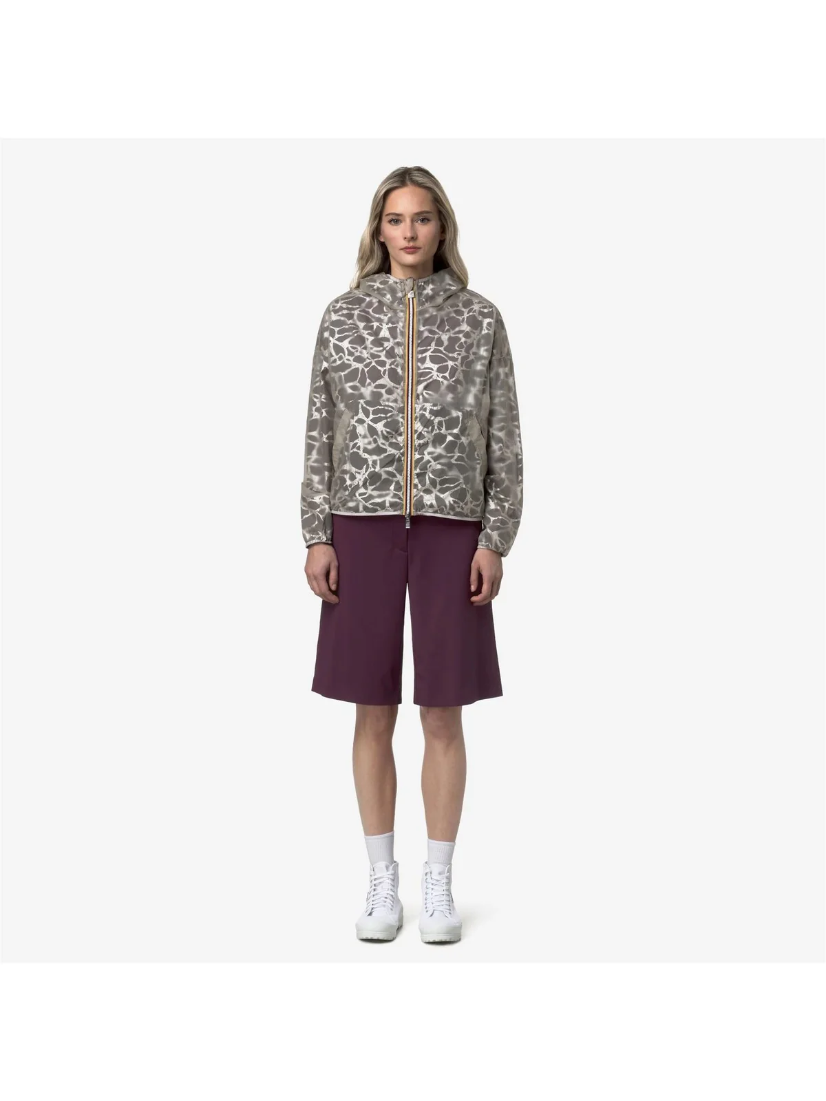 K-WAY Giubbino Donna LAURETTE SUPER LIGHT LAMI DOUB K7137JW C0Q Violet-Beige Laminat - Image 6