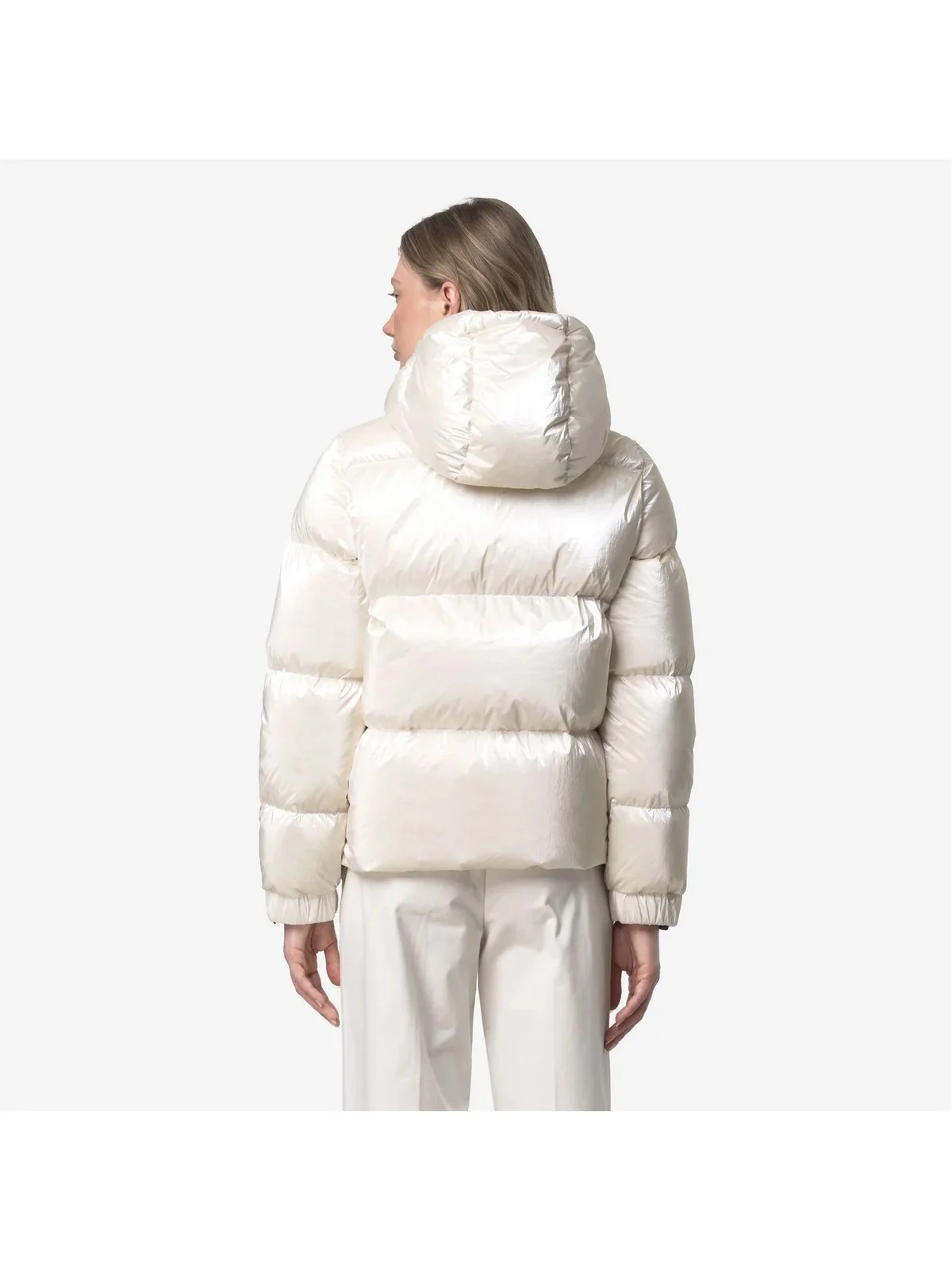 K-WAY Giubbino Donna LETHILLE THERMO PEARLY K7136MW B2Z WHITE GARDENIA COMBO - Image 2
