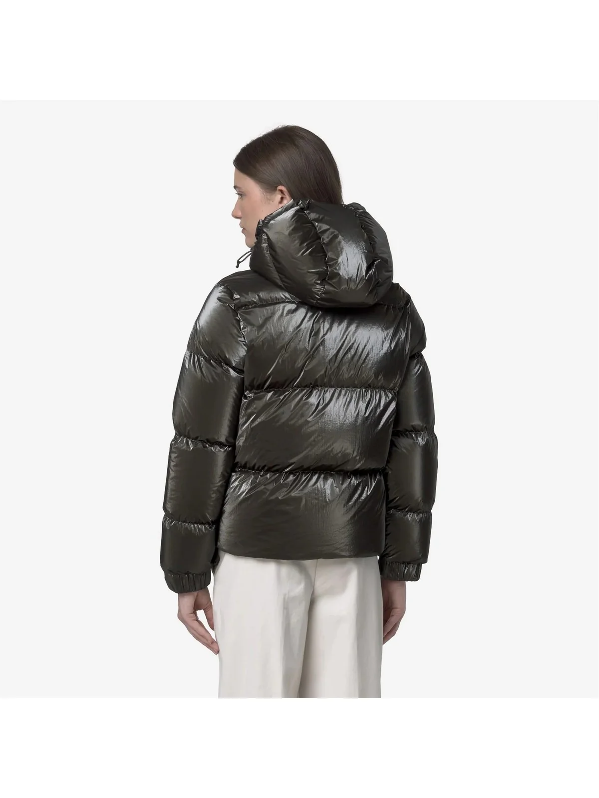 K-WAY Giubbino Donna LETHILLE THERMO PEARLY K7136MW B38 BLACK OLIVE COMBO - Image 2