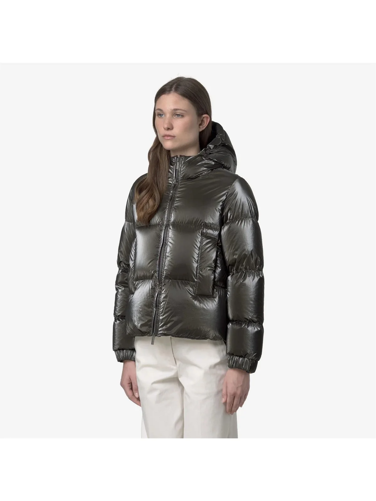 K-WAY Giubbino Donna LETHILLE THERMO PEARLY K7136MW B38 BLACK OLIVE COMBO - Image 3