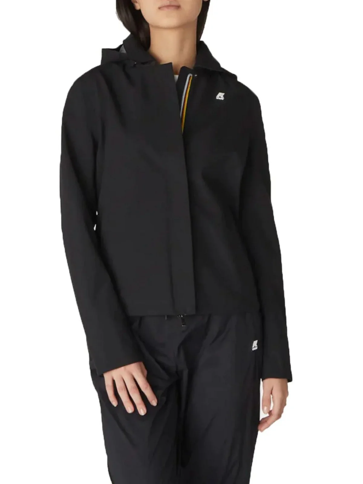 K-WAY Giubbino Donna Lilla Bonded Jersey V K2122ZW USY Nero - Image 3