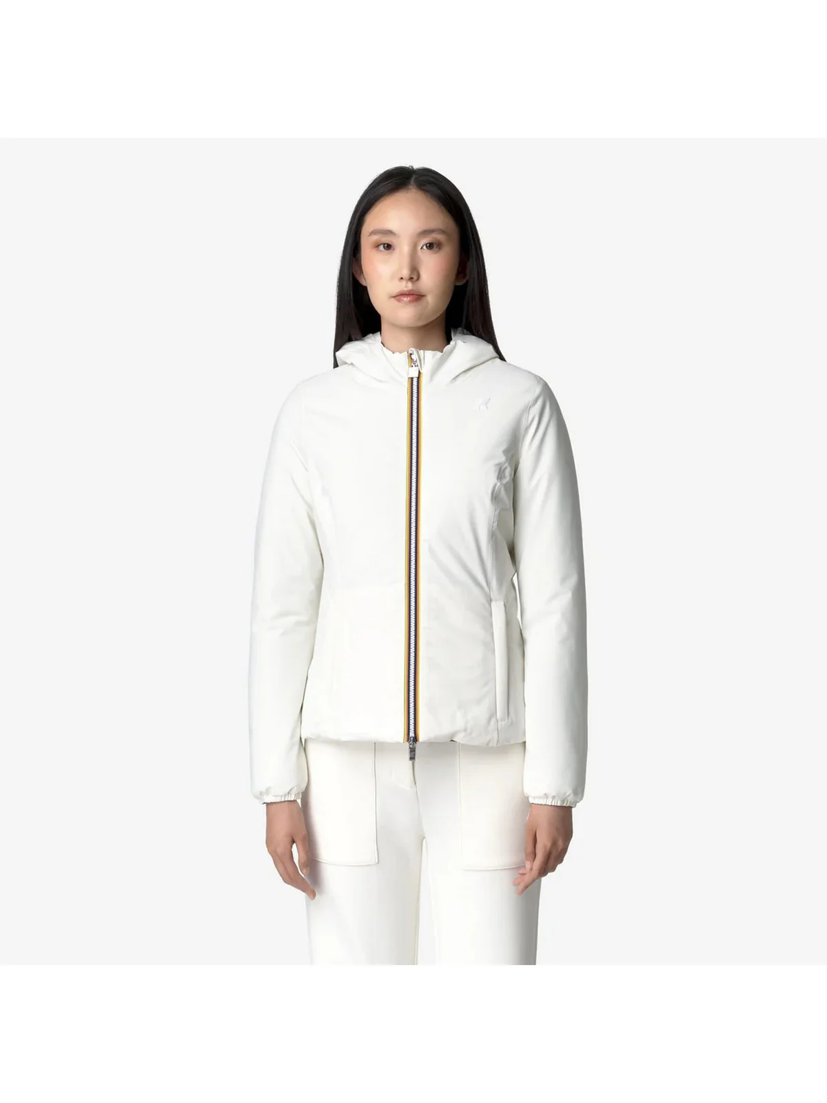 K-WAY Giubbino Donna LILY ST WARM DOUBLE K6128TW ALF WHITE GARDENIA - BLA - Image 4