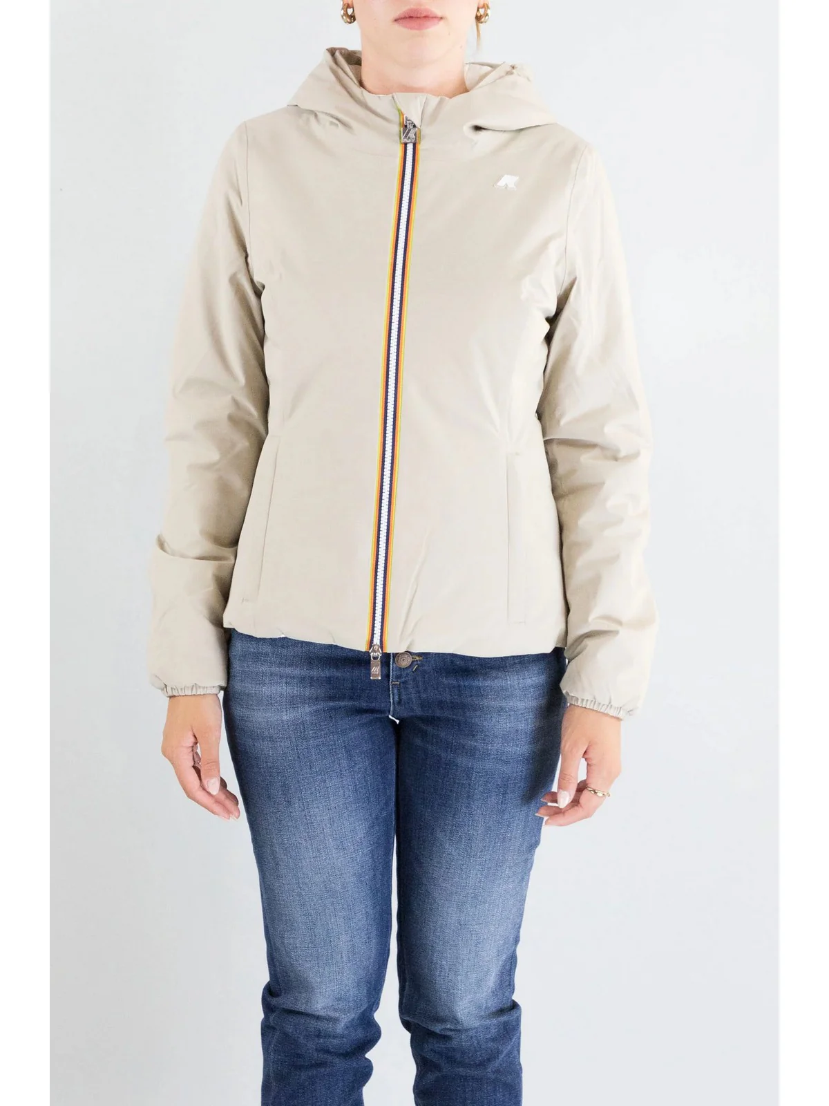 K-WAY Giubbino Donna LILY ST WARM DOUBLE K6128TW BBA Beige Cashmere - Whi - Image 2