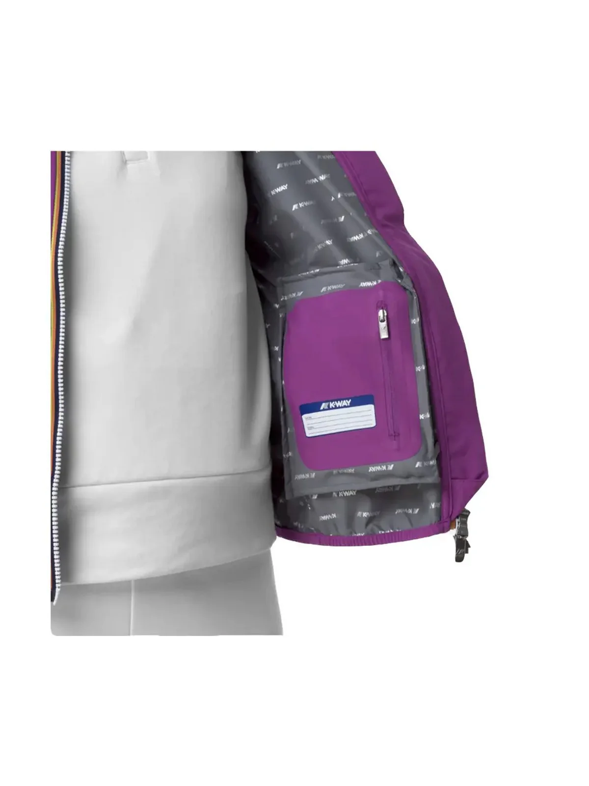 K-WAY Giubbino Donna LILY STRETCH DOT K5127LW 521 Viola - Image 5