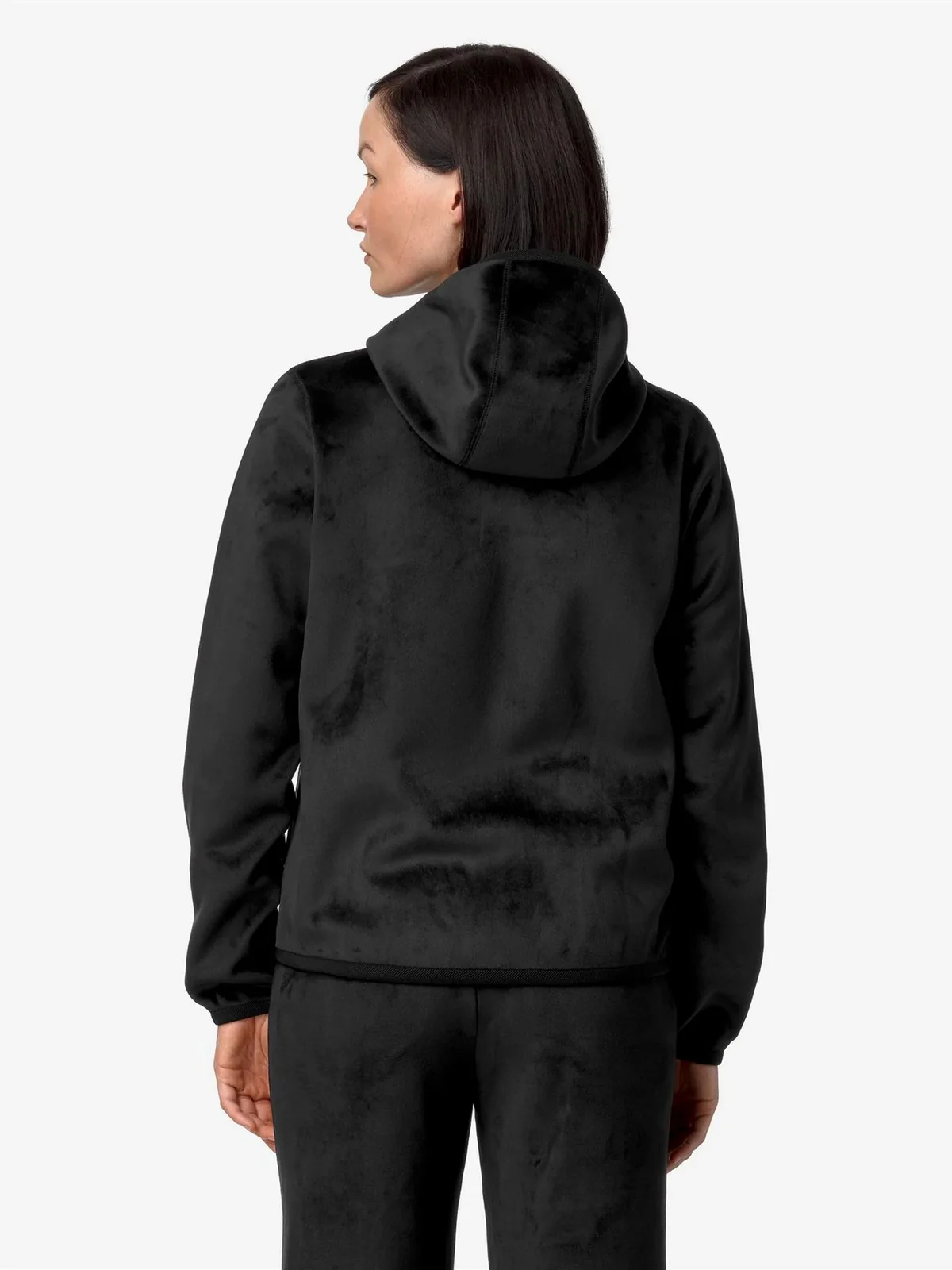 K-WAY Giubbino Donna Lily velour polar double K8138NW AVA Nero - Image 6