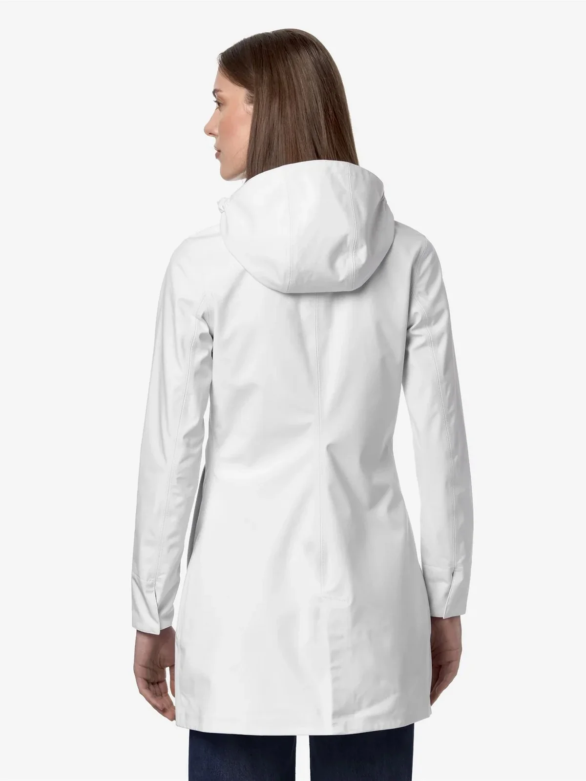 K-WAY Giubbino Donna Mathy bonded jersey K7127JW 001 Bianco - Image 5