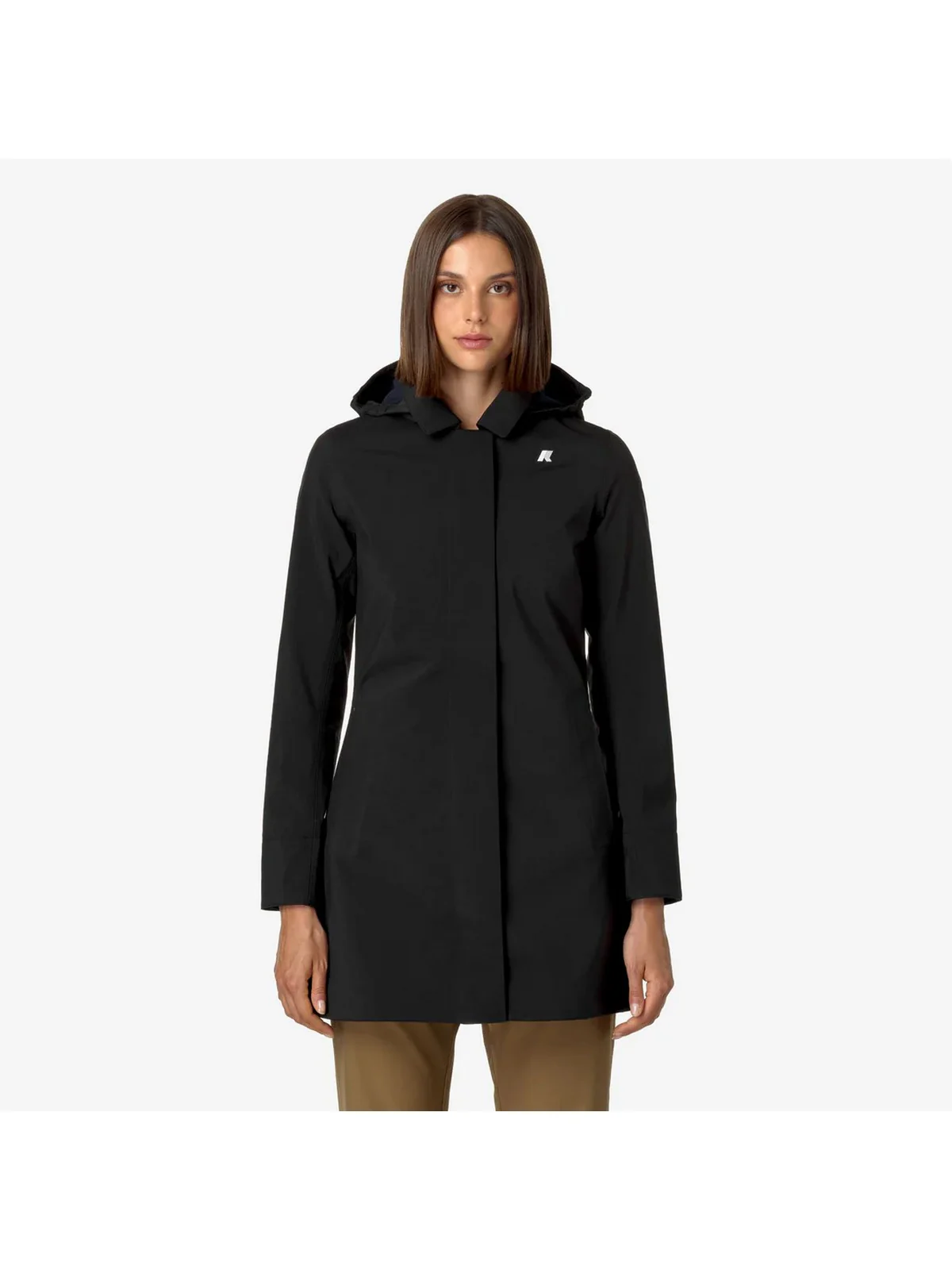 K-WAY Giubbino Donna Mathy bonded K2148BW A3C BLACK-BLUE DEPTH - Image 2