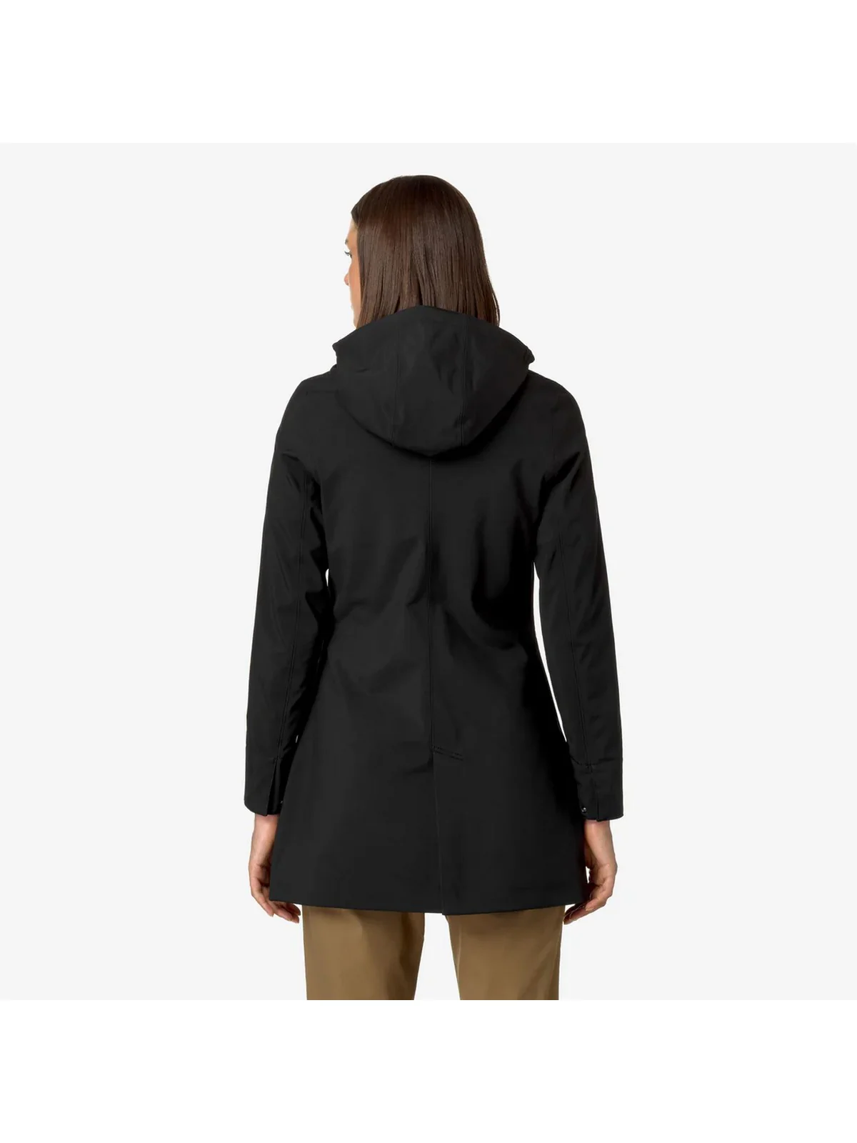 K-WAY Giubbino Donna Mathy bonded K2148BW A3C BLACK-BLUE DEPTH - Image 3