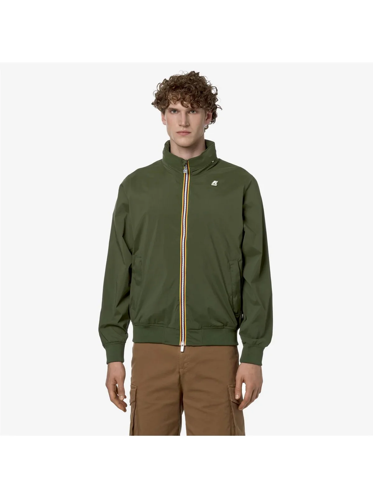 K-WAY Giubbino Uomo Amaury  Stretch Nylon Jersey K2121PW H11 Verde - Image 3