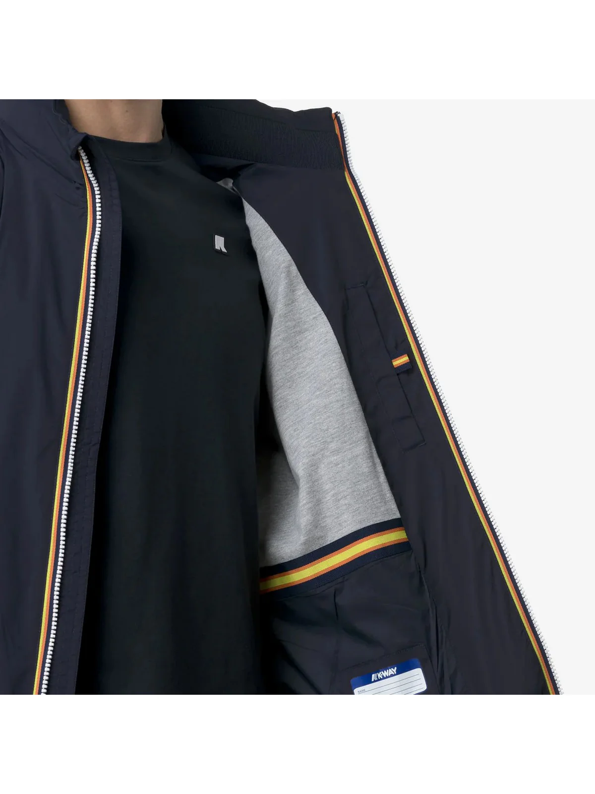 K-WAY Giubbino Uomo Amaury stretch nylon jersey K3123VW K89 BLUE DEPTH - Image 4