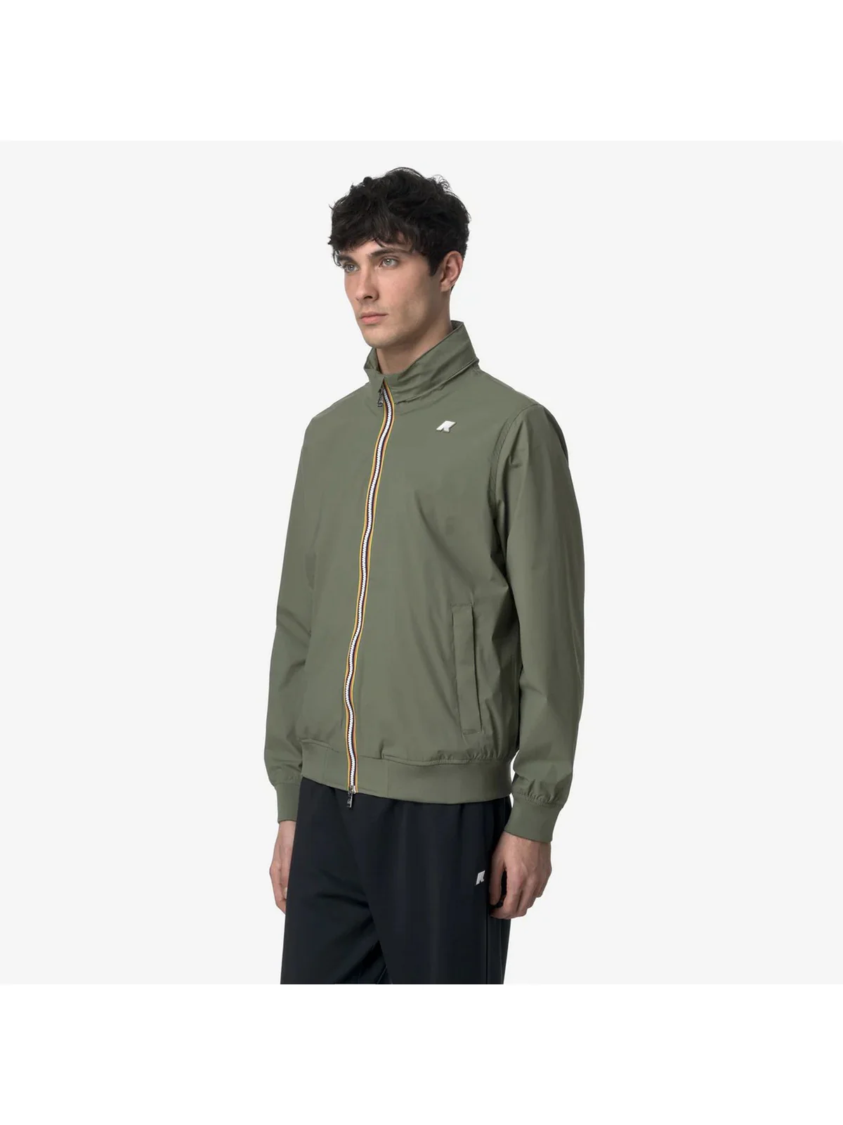 K-WAY Giubbino Uomo Amaury stretch nylon jersey K3123VW V15 Verde - Image 2