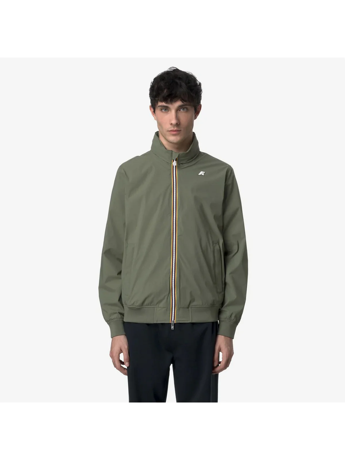 K-WAY Giubbino Uomo Amaury stretch nylon jersey K3123VW V15 Verde - Image 4