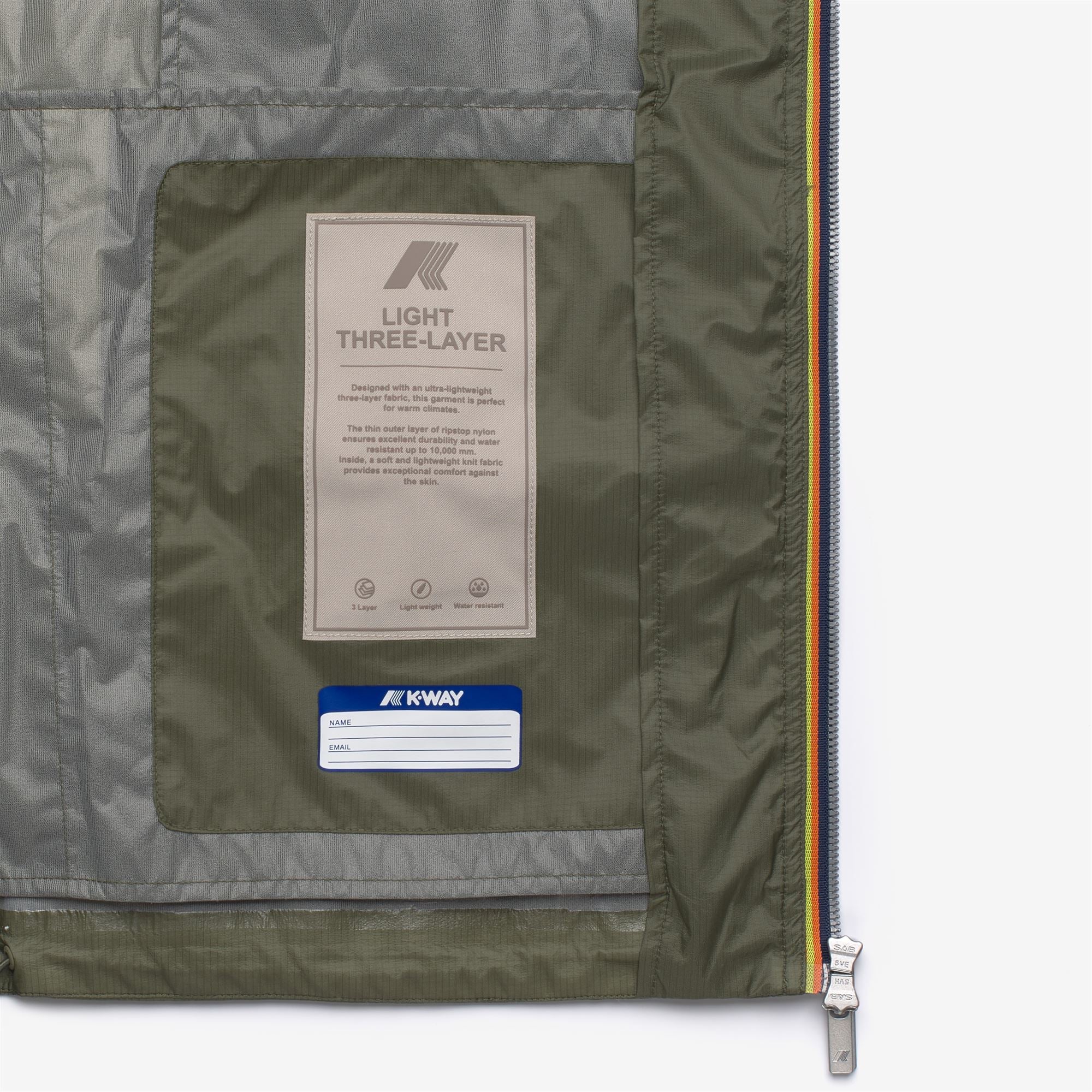 K-WAY Giubbino Uomo CLAD EXTRA LIGHT 3L K3134GW V15 Green Lichen - Image 4