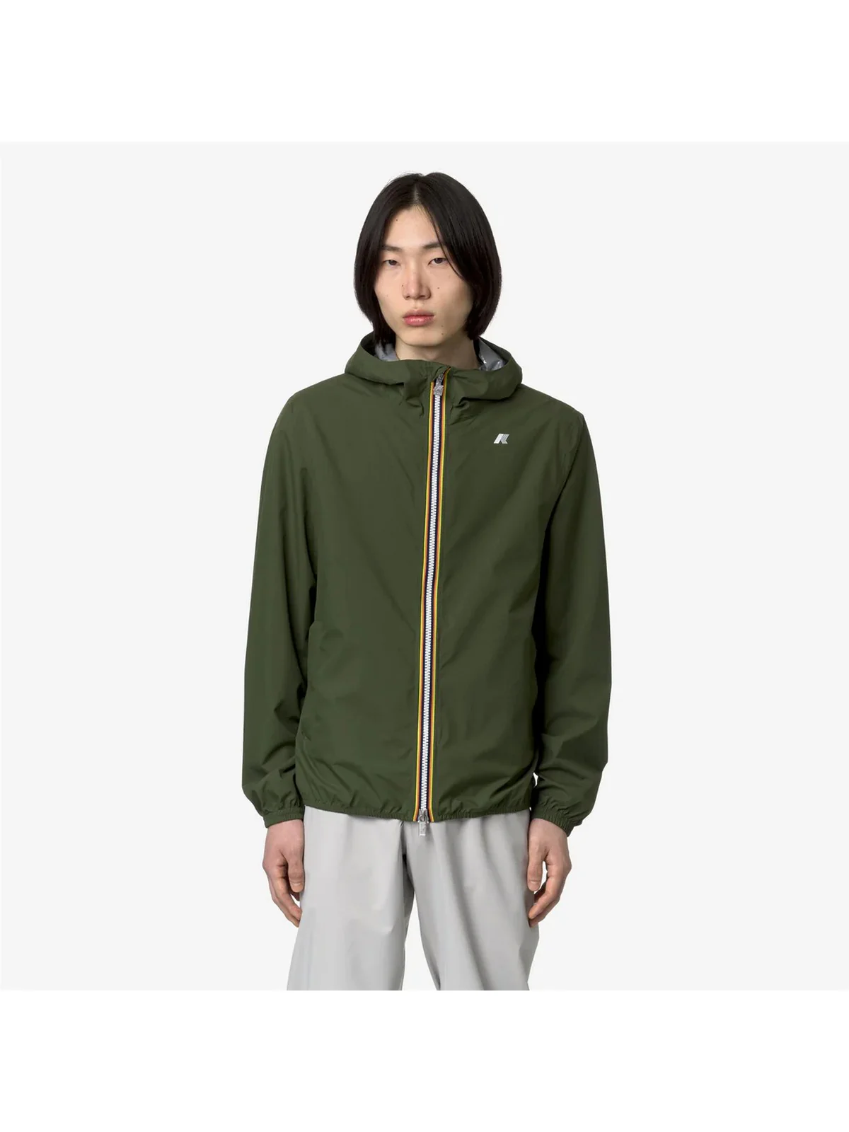 K-WAY Giubbino Uomo Jack Eco Stretch Dot K5127QW H11 Verde - Image 3