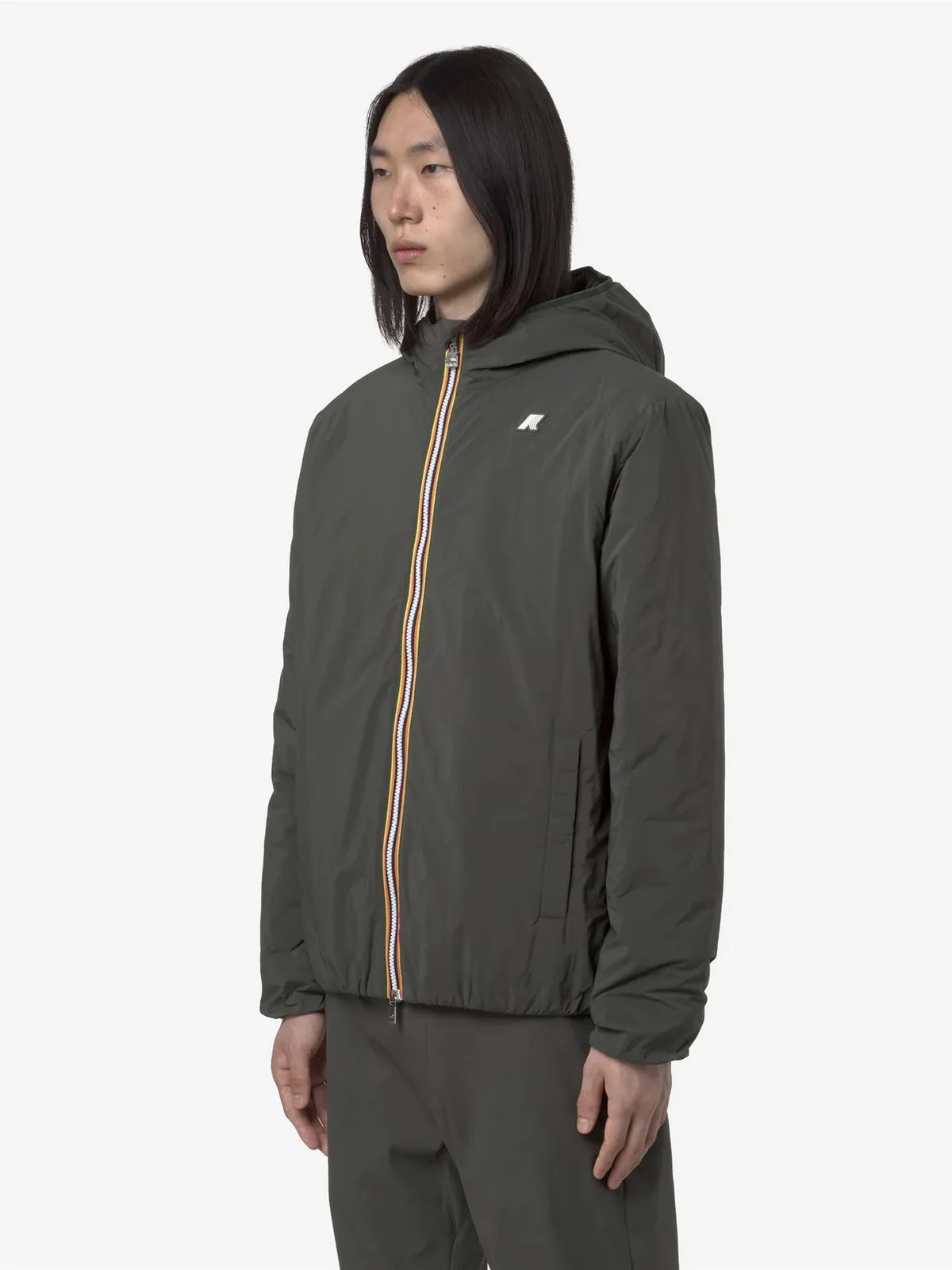 K-WAY Giubbino Uomo JACK PLAIN WARM K2136DW WMR GREEN BLACKISH - Image 3
