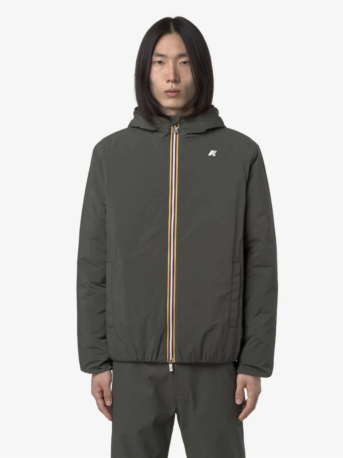 K-WAY Giubbino Uomo JACK PLAIN WARM K2136DW WMR GREEN BLACKISH - Image 4