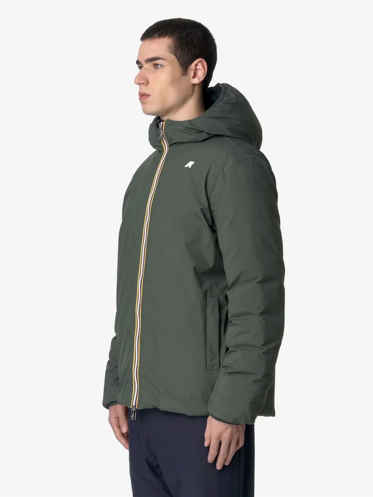 K-WAY Giubbino Uomo JACK ST THERMO DOUBLE K8127WW AF0 GREEN BLACKISH  - BL - Image 4