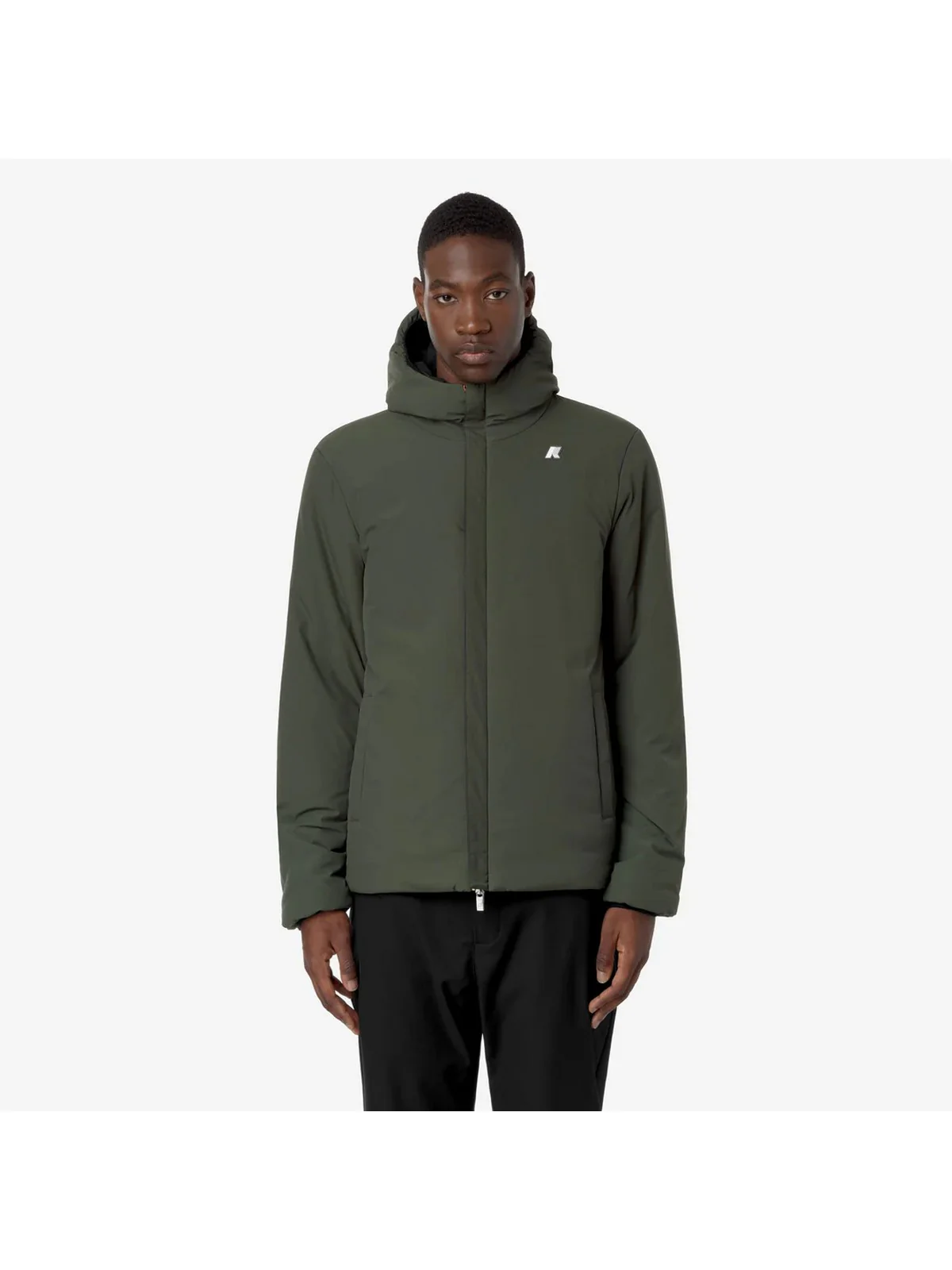 K-WAY Giubbino Uomo JACK ST WARM DOUBLE K6128VW AH3 BLACK PURE - GREEN B - Image 6